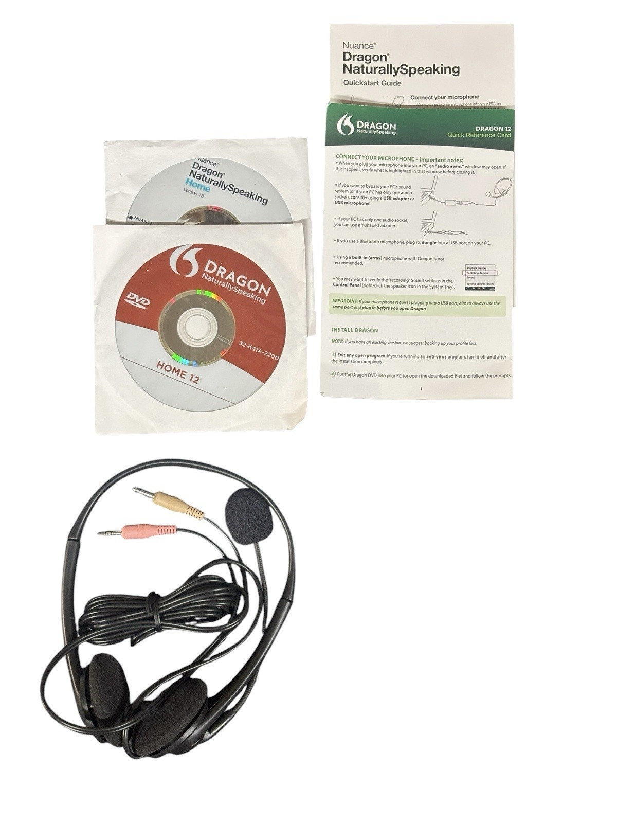 Nuance Dragon NaturallySpeaking Home 13 Speech Recognition Open Box