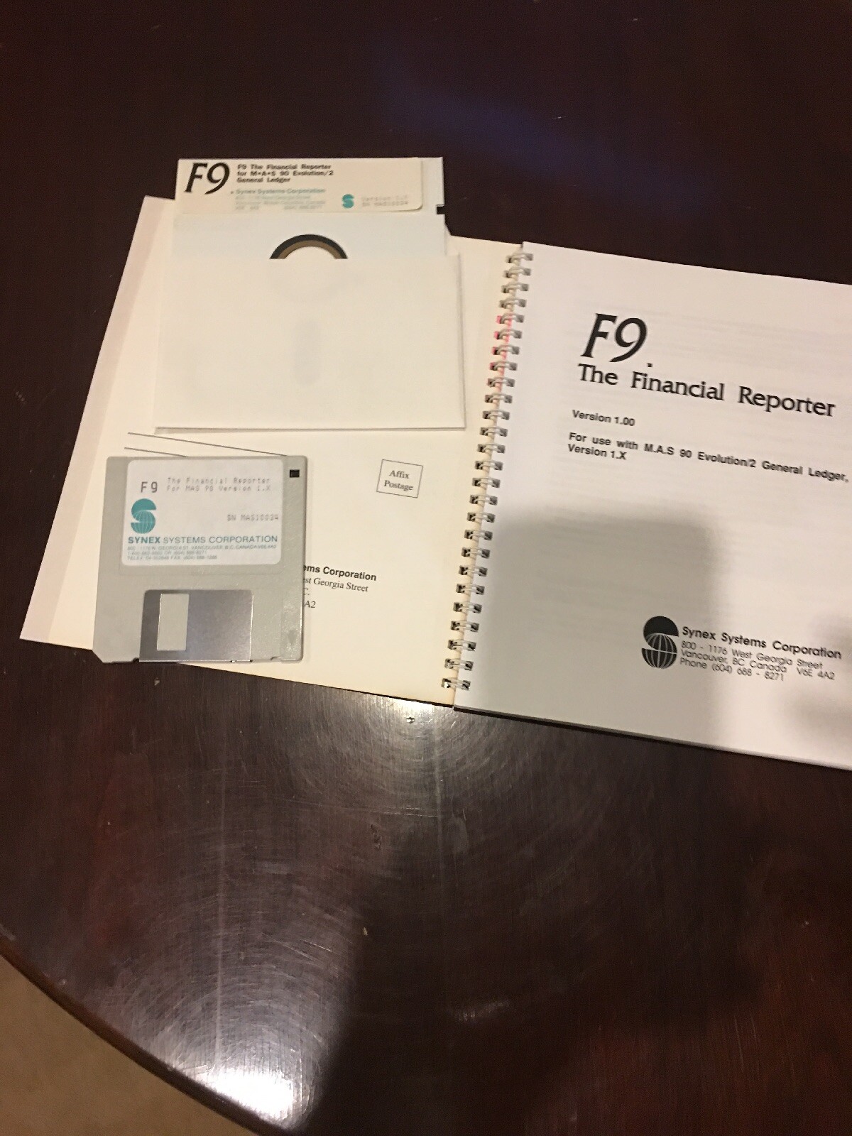 $1995 F9 Software For MAS 90 Evolution/2 General Ledger Version 1.x
