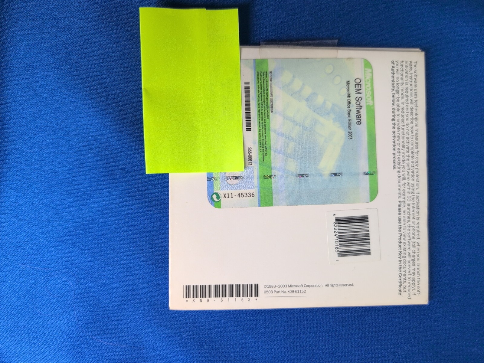 Microsoft Office Basic Edition 2003 CD with Product Key