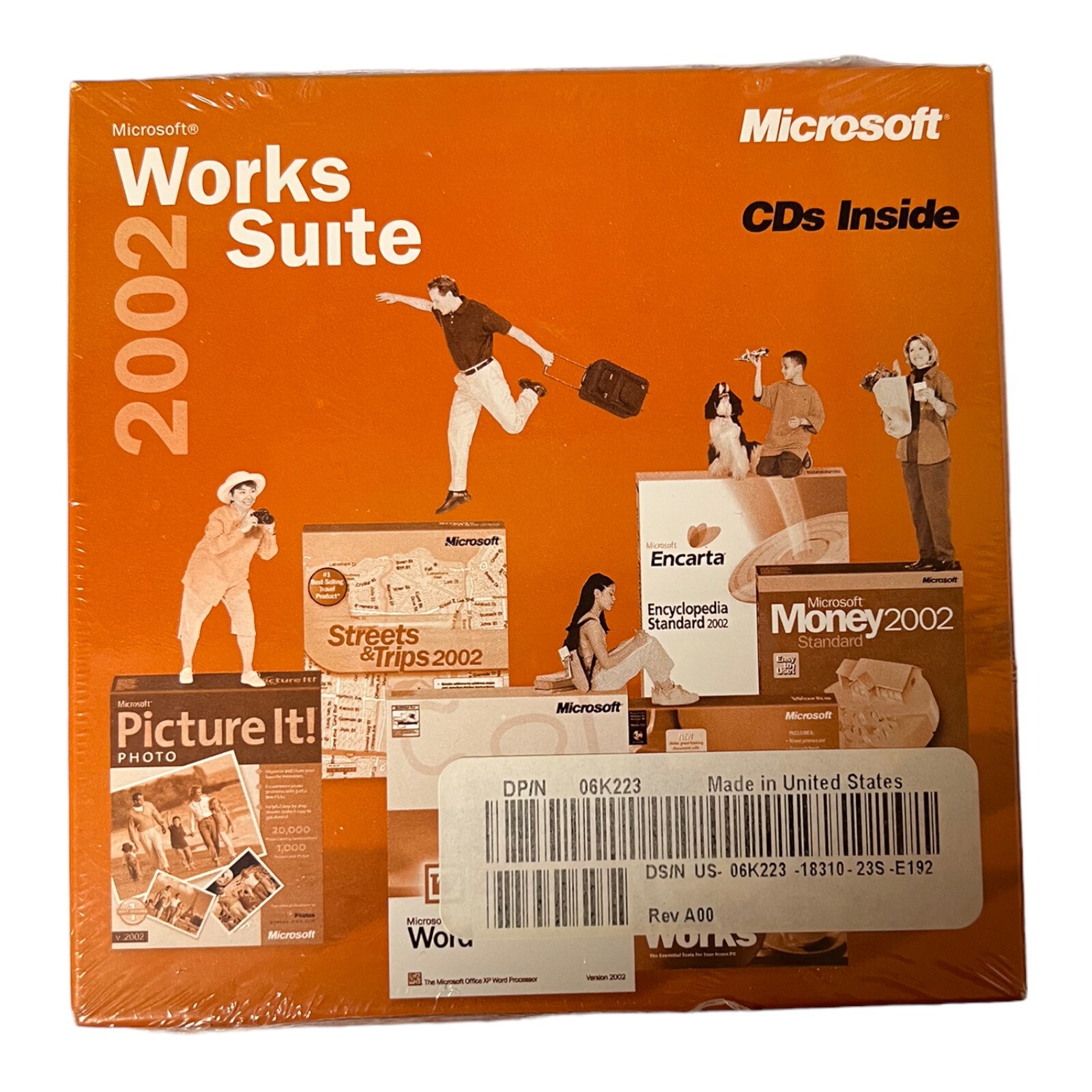 Microsoft Works Suite 2002 Word Product Key New Sealed Money Picture It Encarta
