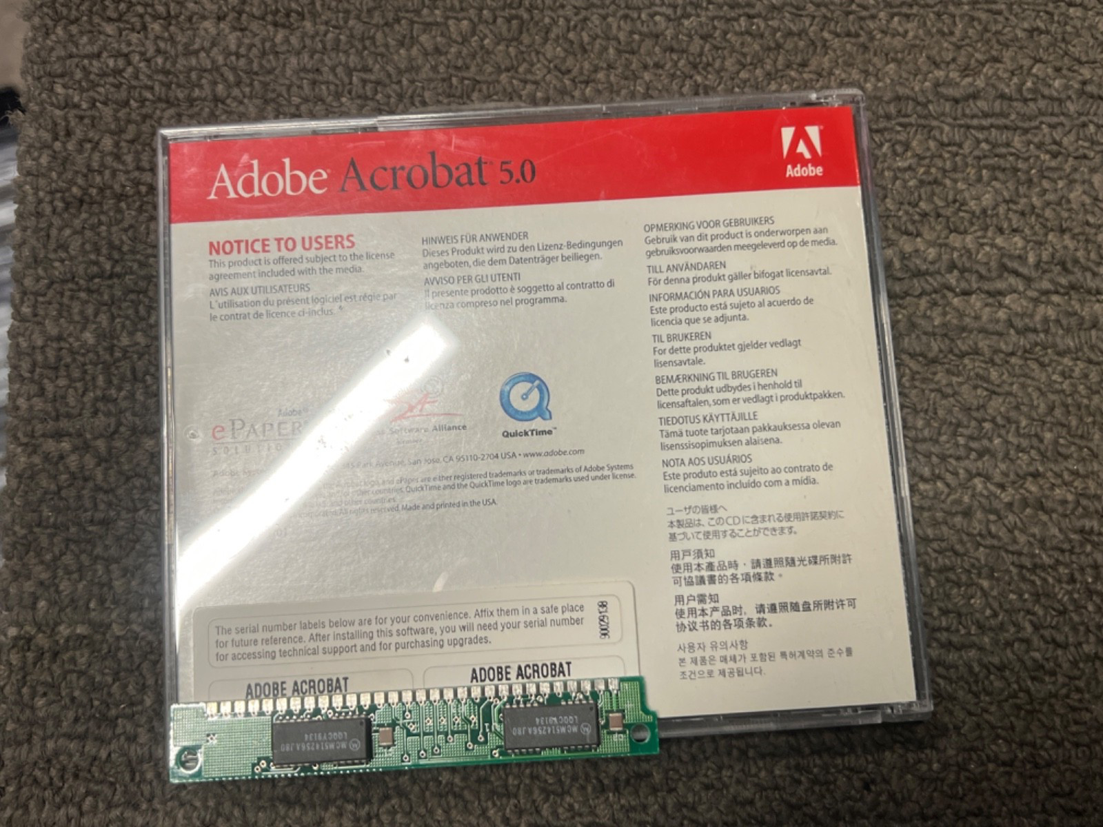 Adobe Acrobat 5.0 CD-ROM Software for Windows + Key