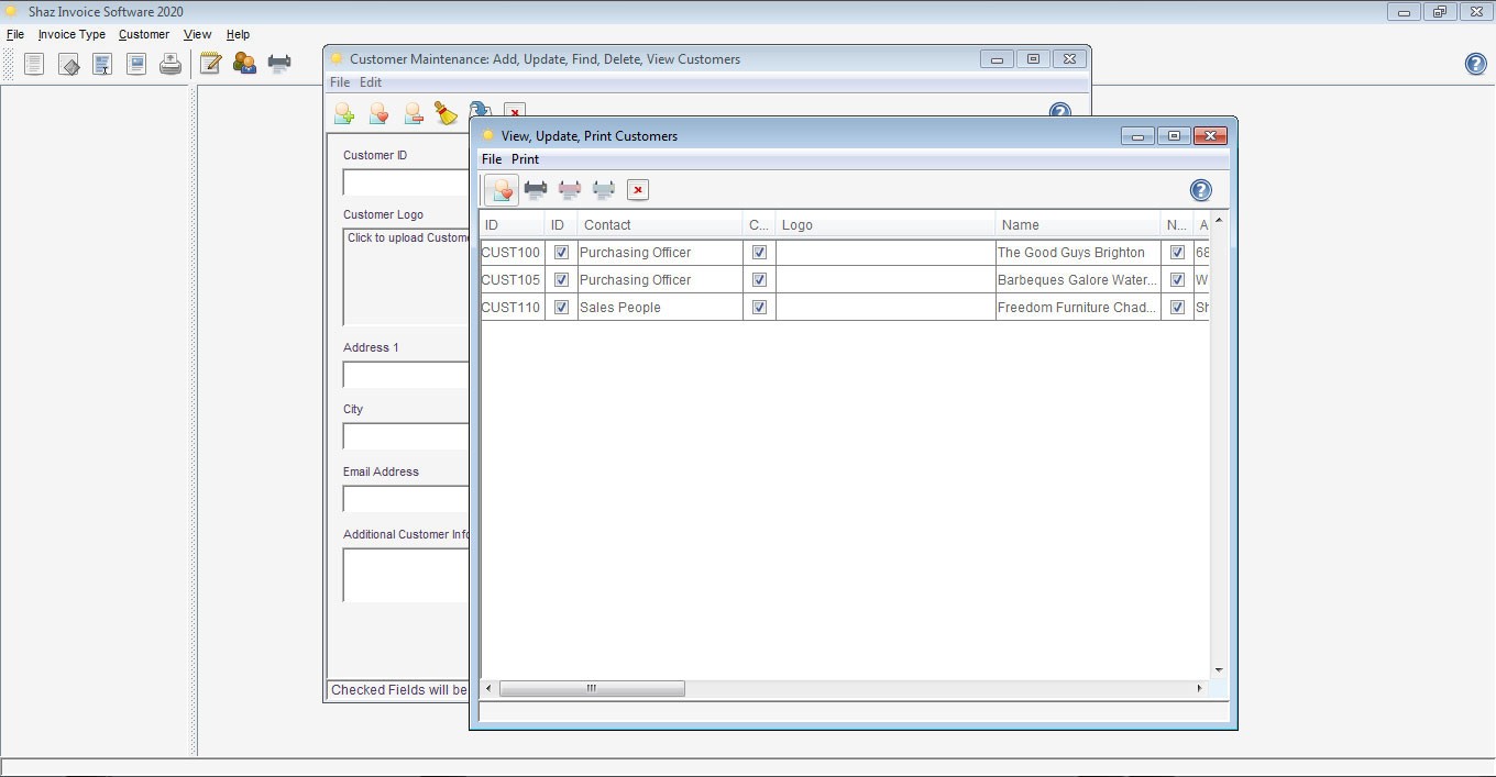 Shaz Invoice Software 2020 Small Business Billing App Forms Simple AT SOFT06