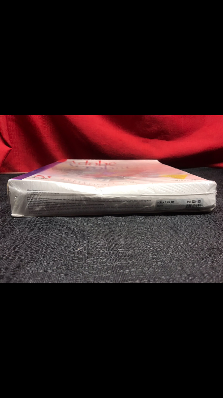 Adobe Acrobat 4.0 for Windows 22001201 ACRO, 4.0, WIN, RET UE,CD – NEW – SEALED