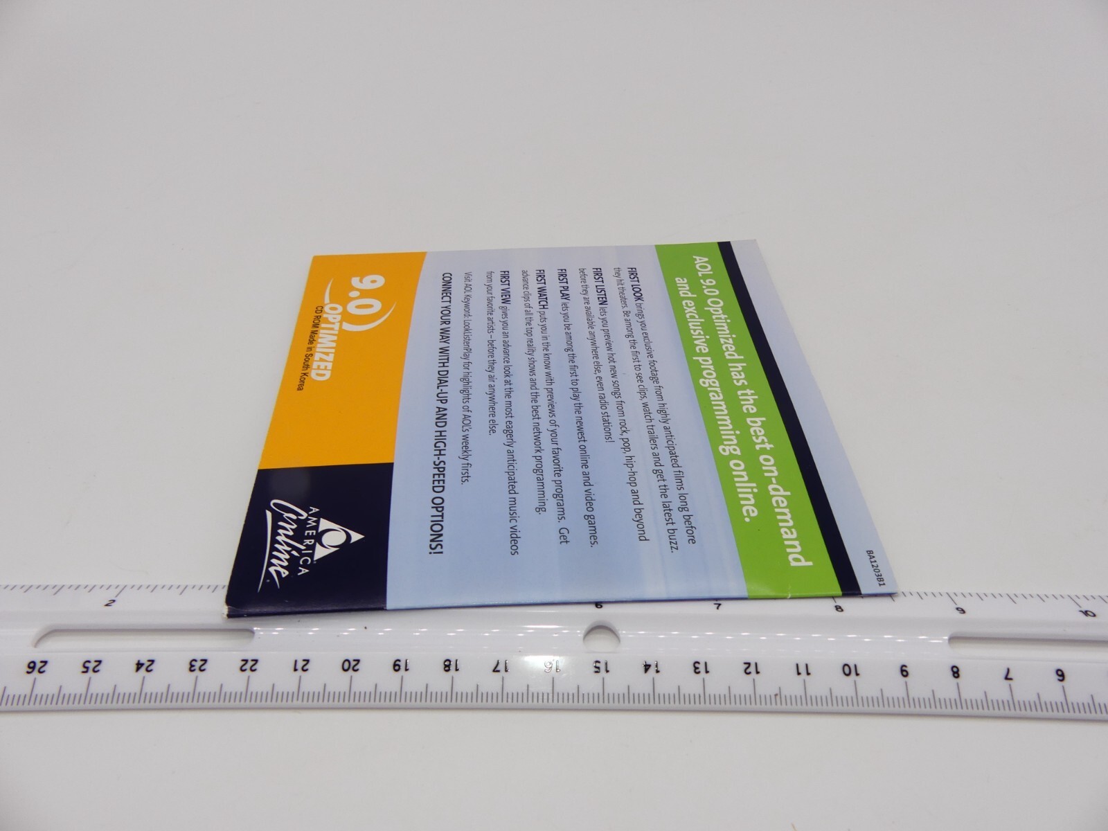 AOL 9.0 Internet Desktop Reference Guide Photo Frame CD Disc
