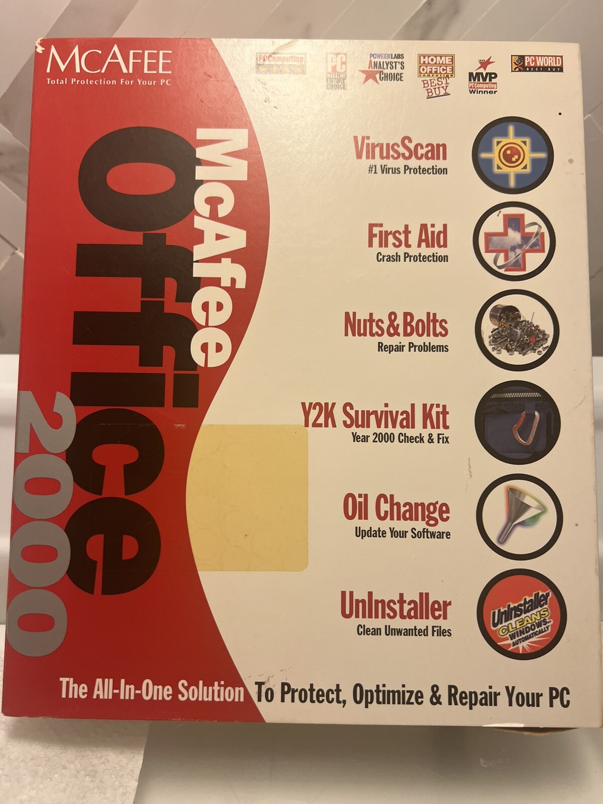 McAfee Office 2000 PC Utilities Protect Optimize Repair VirusScan Uninstaller