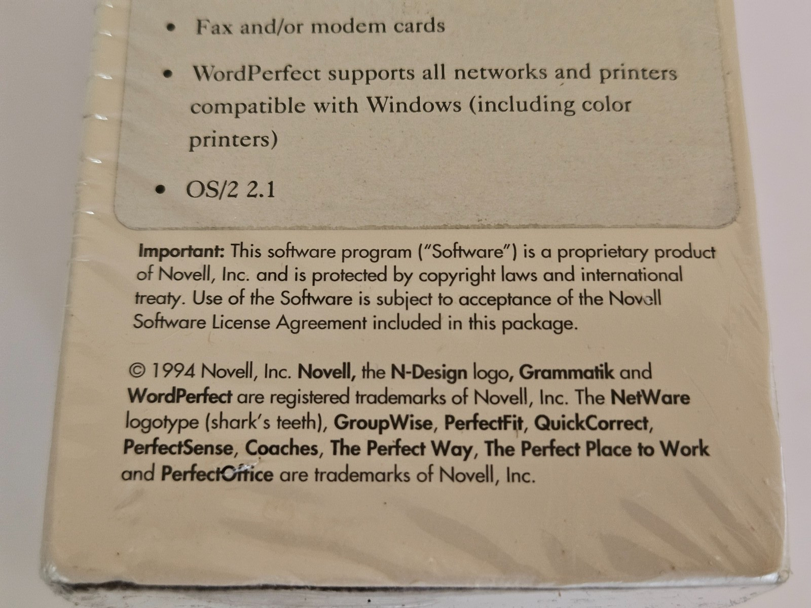 Novell Word Perfect 6.1 Windows Sealed HD Diskettes Word Processor
