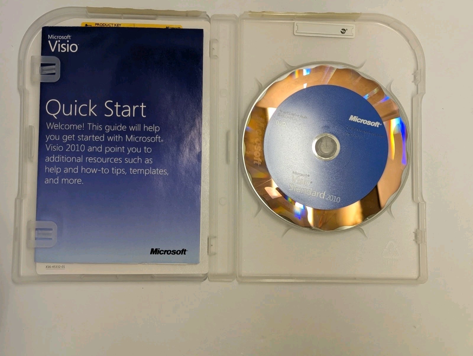 Microsoft Visio Standard 2010 Used Product Key Code Disc DVD Original Packaging