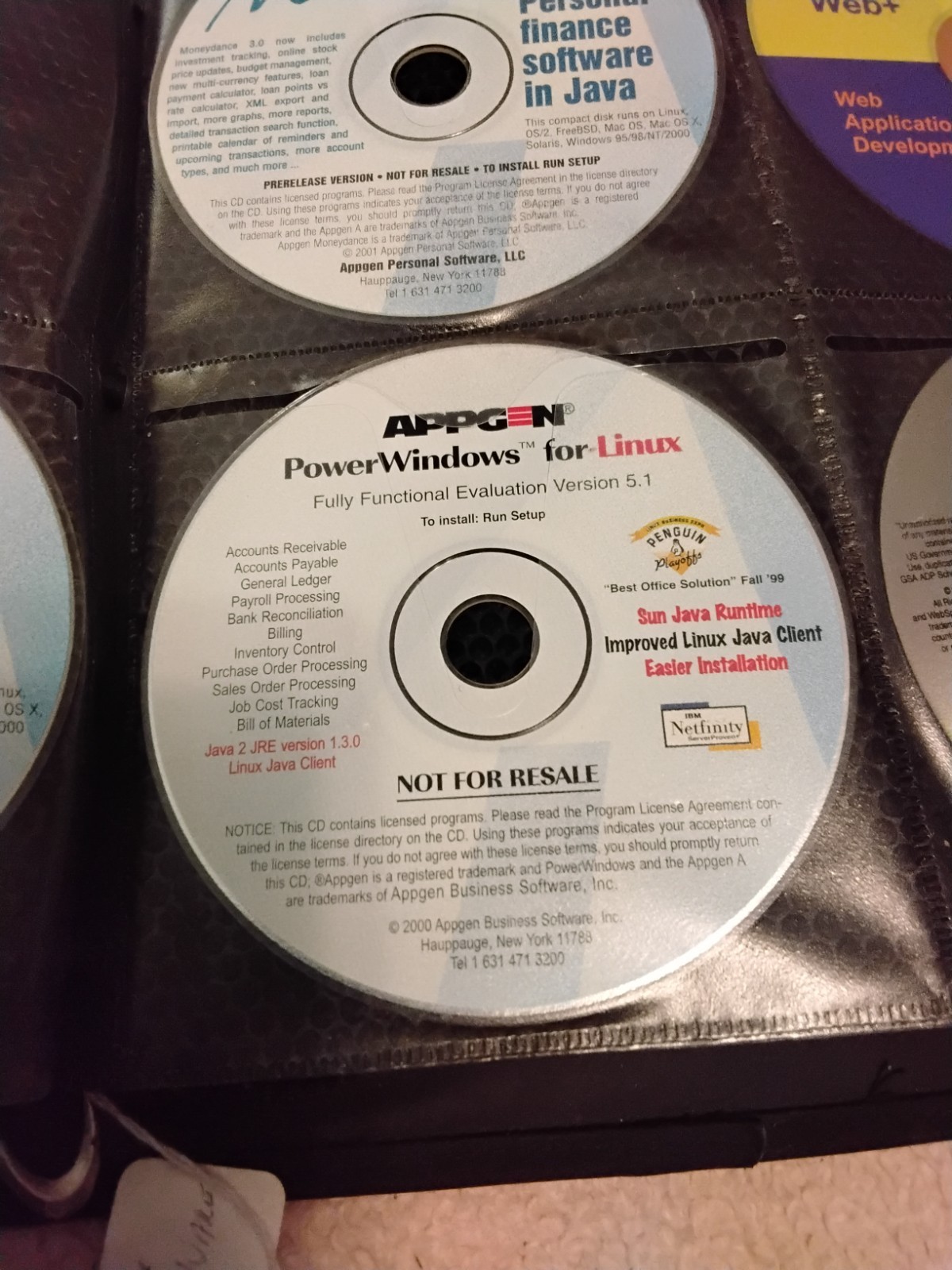 ESTATE SELL OFF- HUGE BINDER FULL OF LINUX CD’S- YOU CHOOSE-PROTECTED- vtg-SAVE$