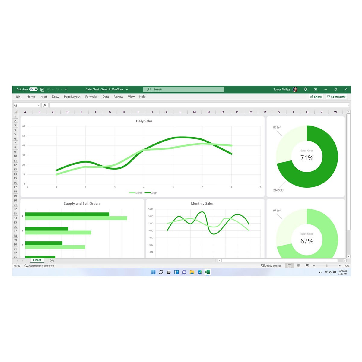 M C S Office Home Business 2021 for PC/Mac, 1-User, Download #T5D-03518
