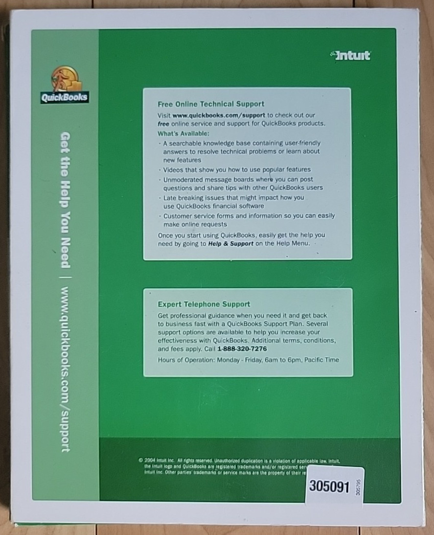 Intuit QuickBooks 2005 Pro Edition Small Business Software Win 98/2000/XP READ