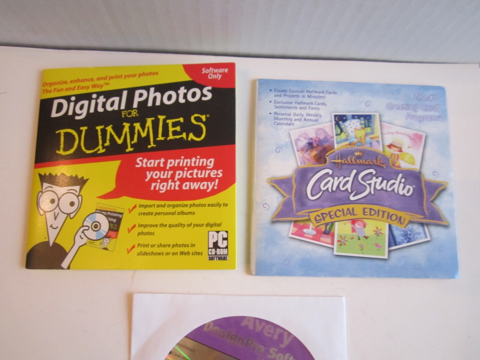 4 DELL COMPUTER OPERATIND CD DISCS & DIGITAL PHOTOS FOR DUMMIES & MORE-TUB BN-12