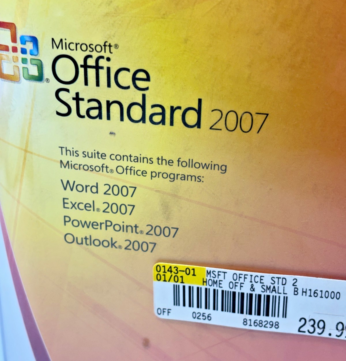 New $239.99 Microsoft Office Standard 2007 Upgrade Word Excel PowerPoint Outlook