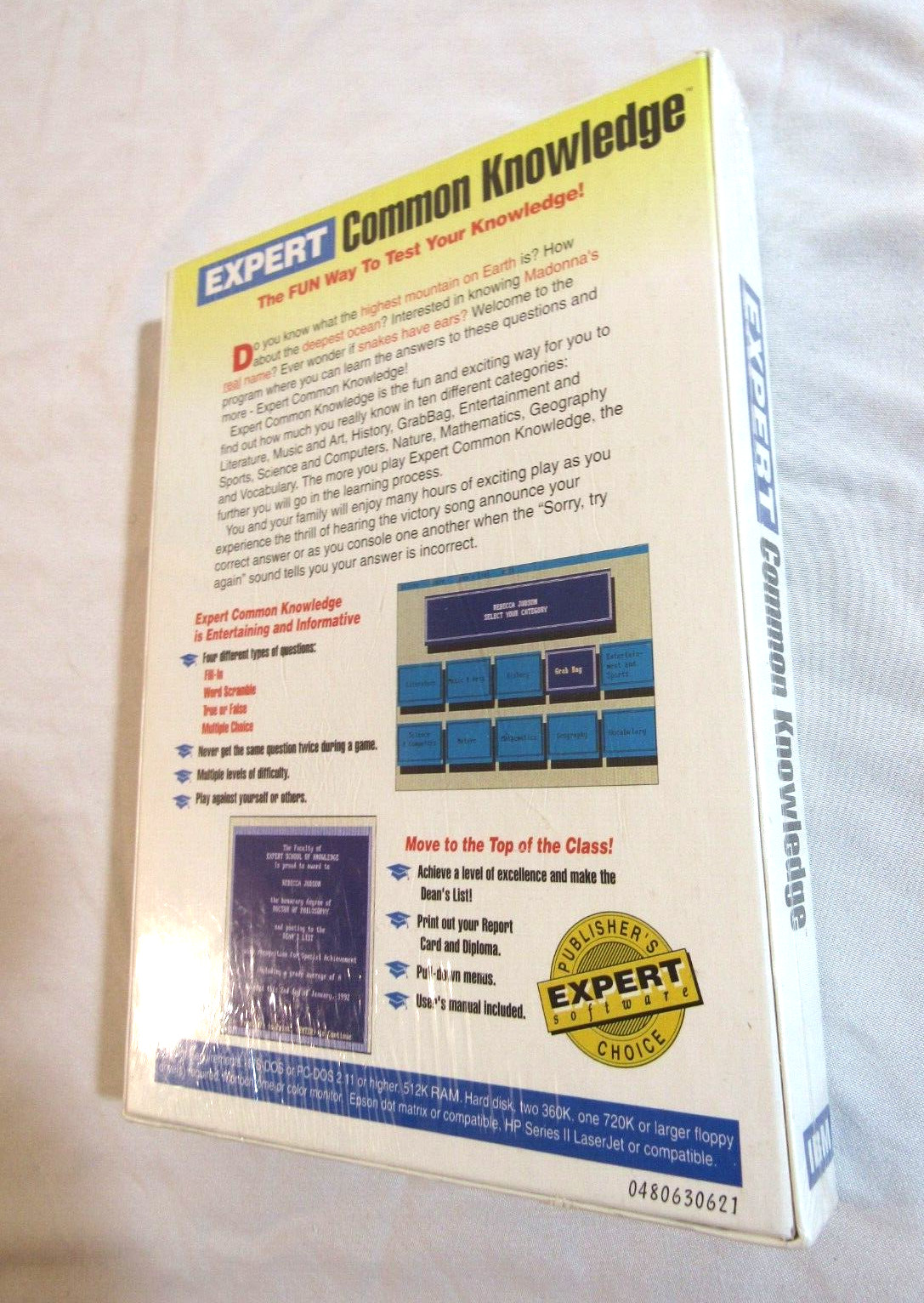 VINTAGE Expert Common Knowledge IBM PC / TANDY 5.25″ & 3.5″ Factory Sealed