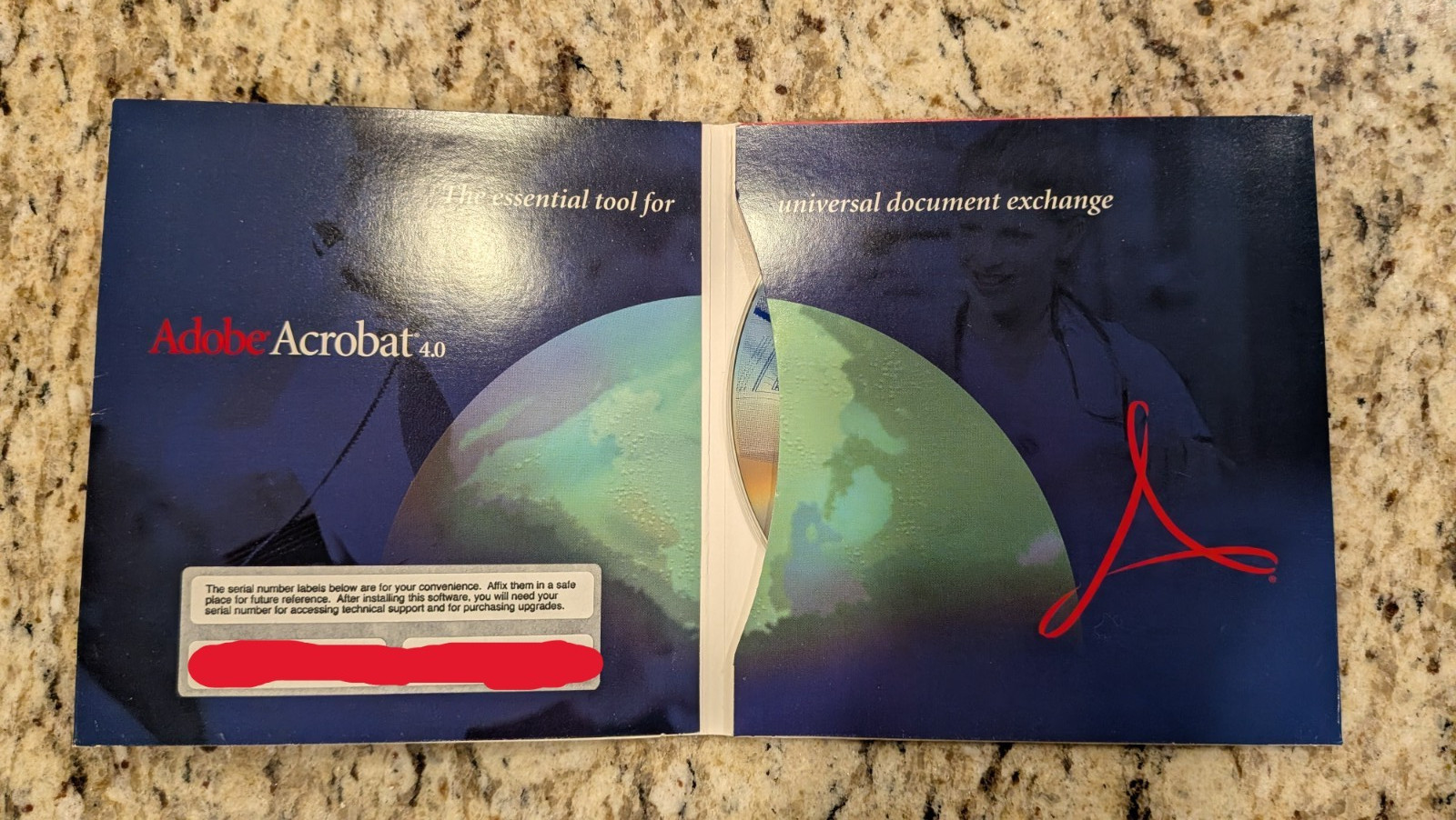 Adobe Acrobat 4.0 for Macintosh CD and sleeve With Serial Number