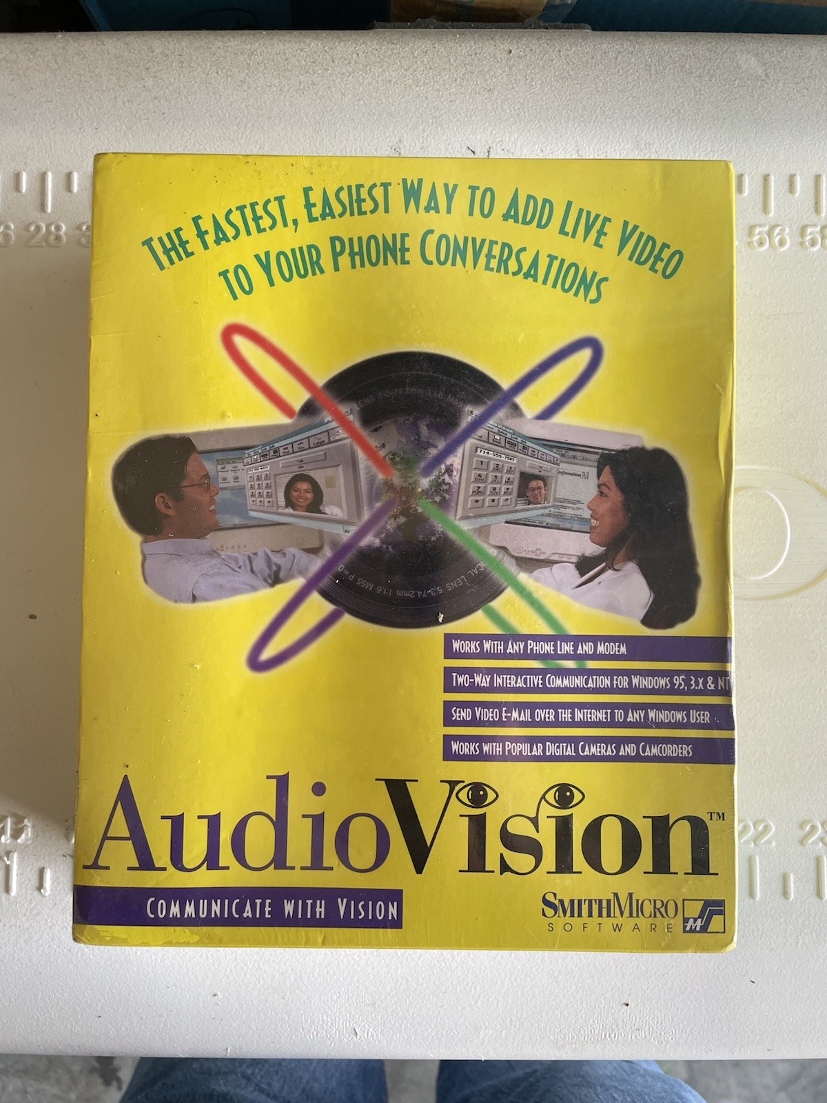 RARE Sealed SmithMicro AudioVision Software Windows 95 3.1 NT Vintage 1996