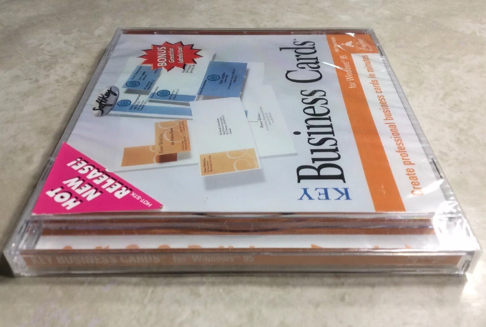 Key Business Cards CD-ROM (Create Professional Business Cards) NEW / Sealed 1998