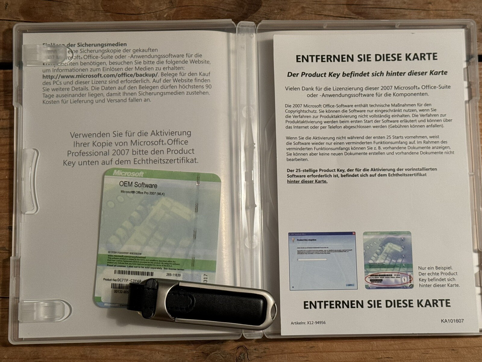 Microsoft Office 2007 Pro, MLK Full Version, German with VAT Invoice