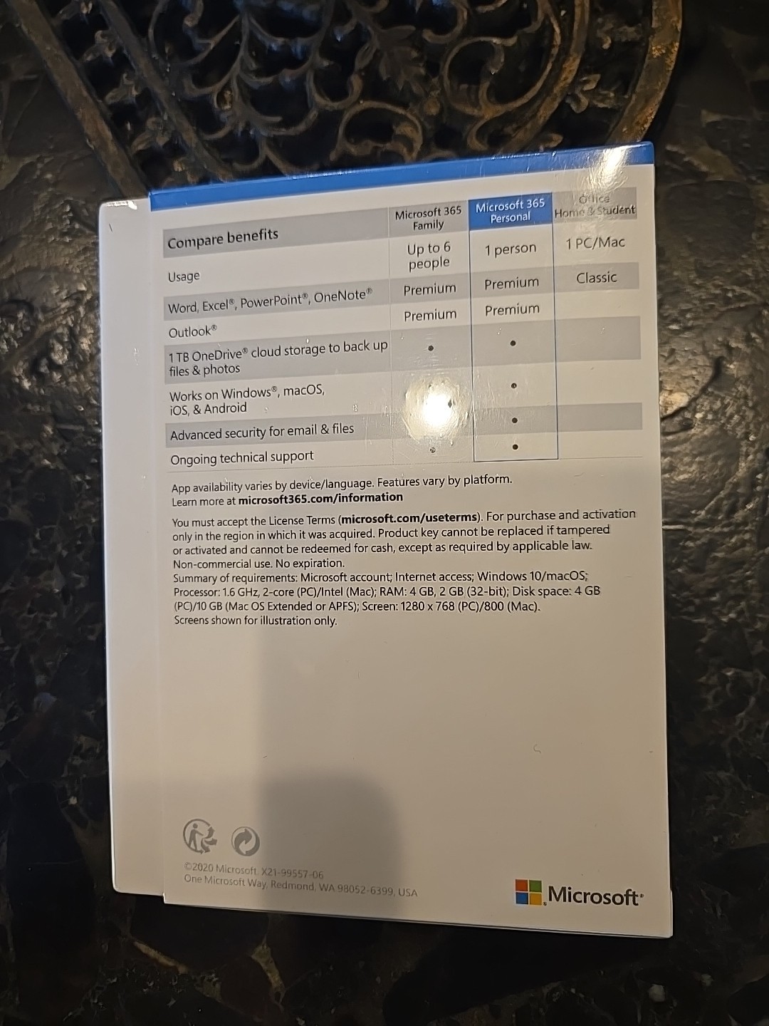 SEALED Microsoft 365 Personal – 1 Person 12 Month Office + 1 TB Cloud PC / MAC