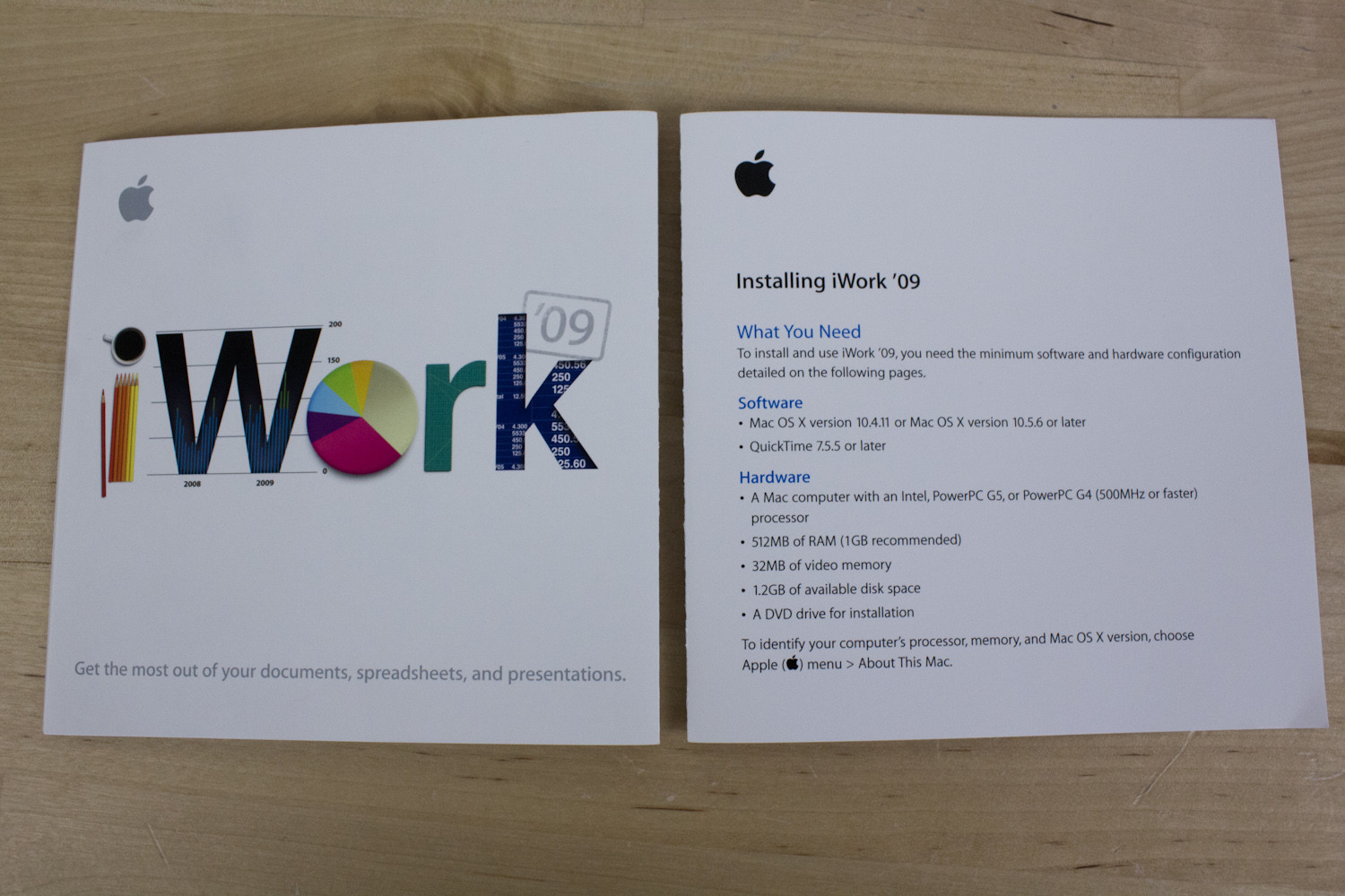 iWork ’09 Family Pack for Apple Mac MB943Z/A Pages Numbers Keynote