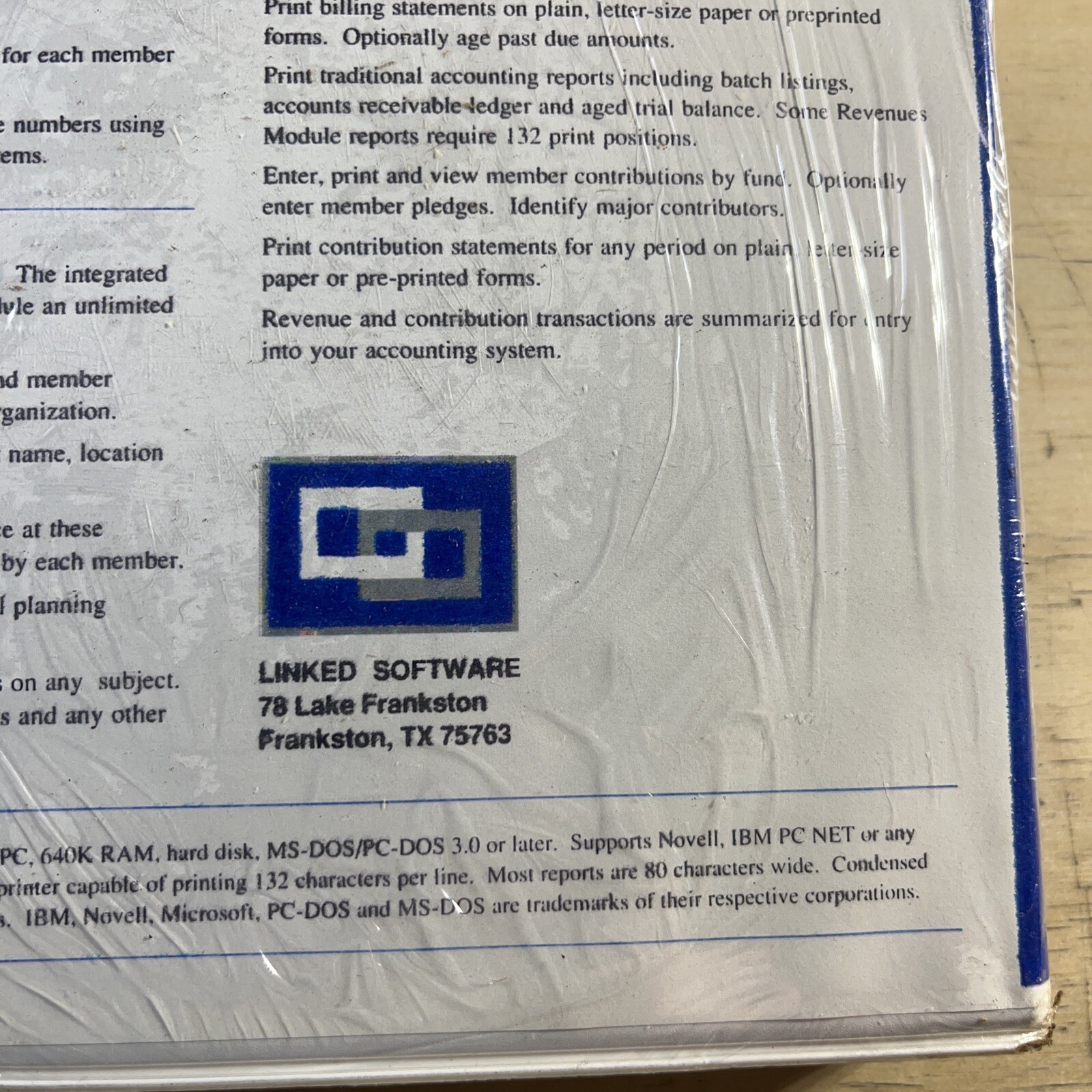 The universal membership management system sealed. POC-DOS 3.0 or later