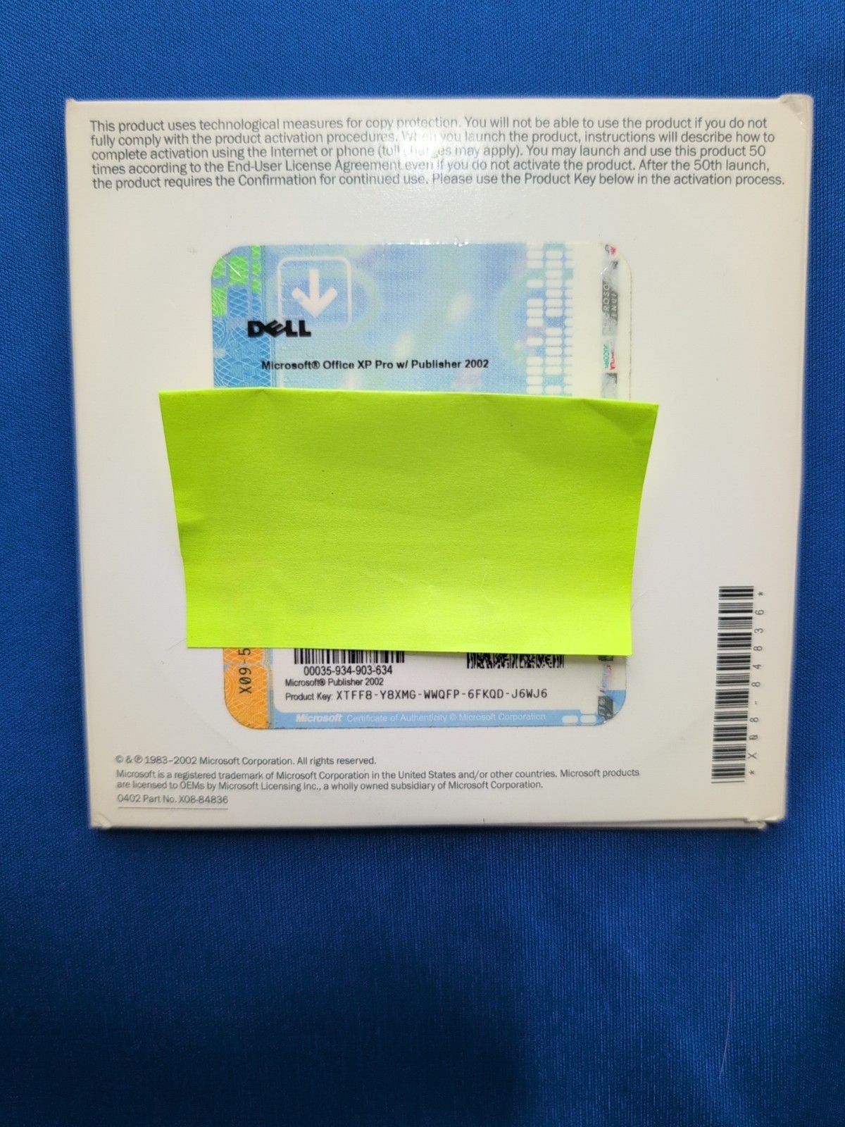 Microsoft Office XP Professional with Publisher 2002 with Product Key
