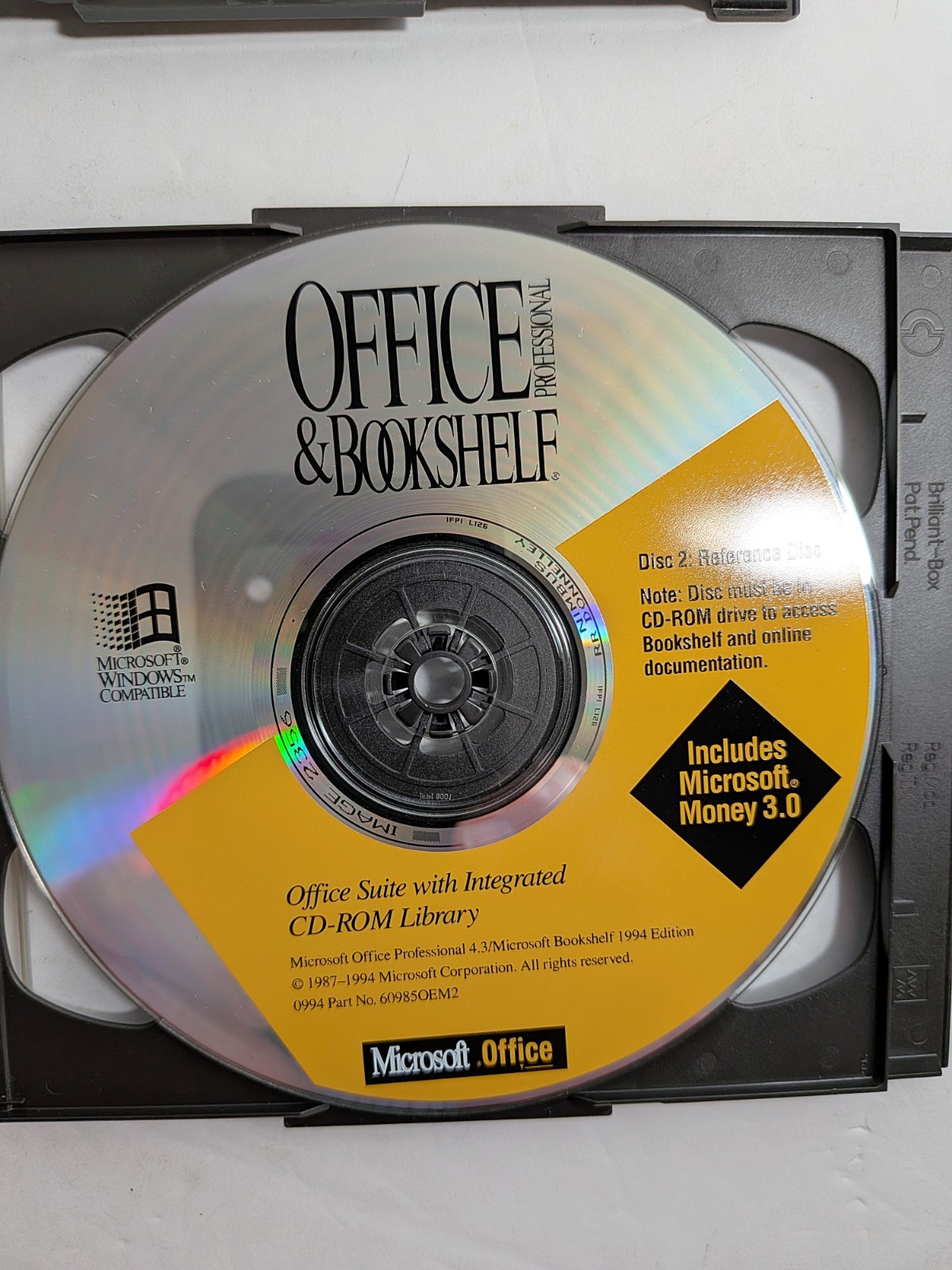Microsoft Office Professional and Bookshelf Software 4 CD | 1994 Vintage Windows