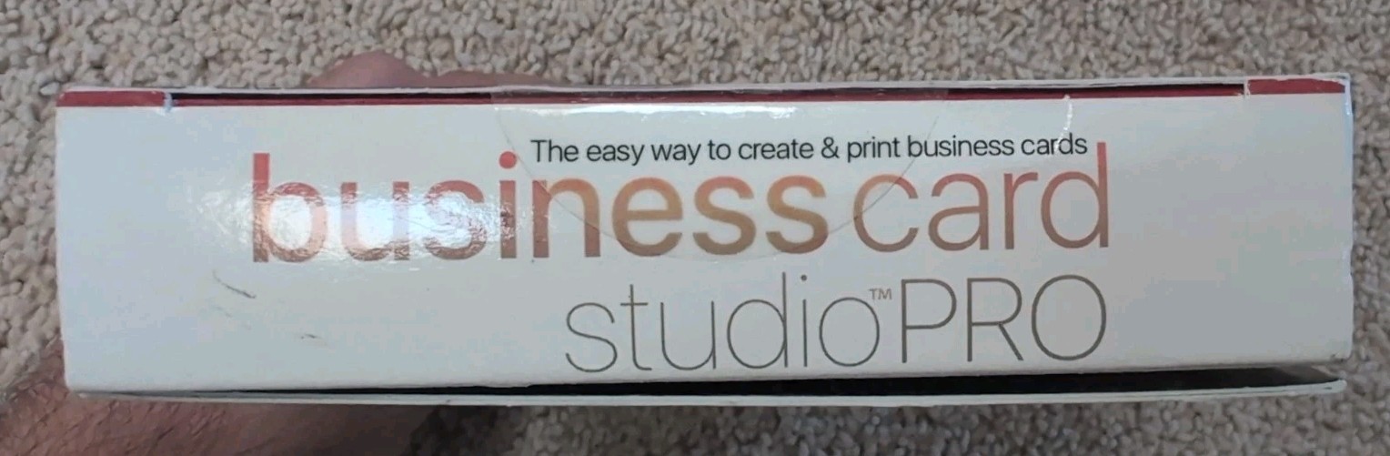 Summitsoft Business Card Studio Pro Disc + Download PC Design Software VG