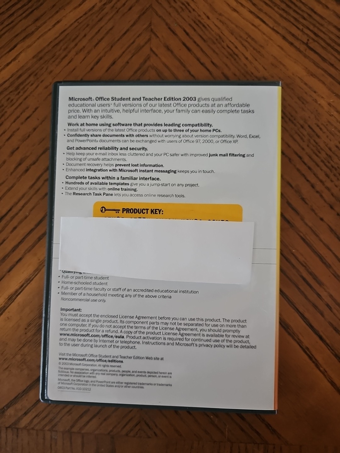 Microsoft Office 2003 Student and Teacher Edition for Windows w/License Key
