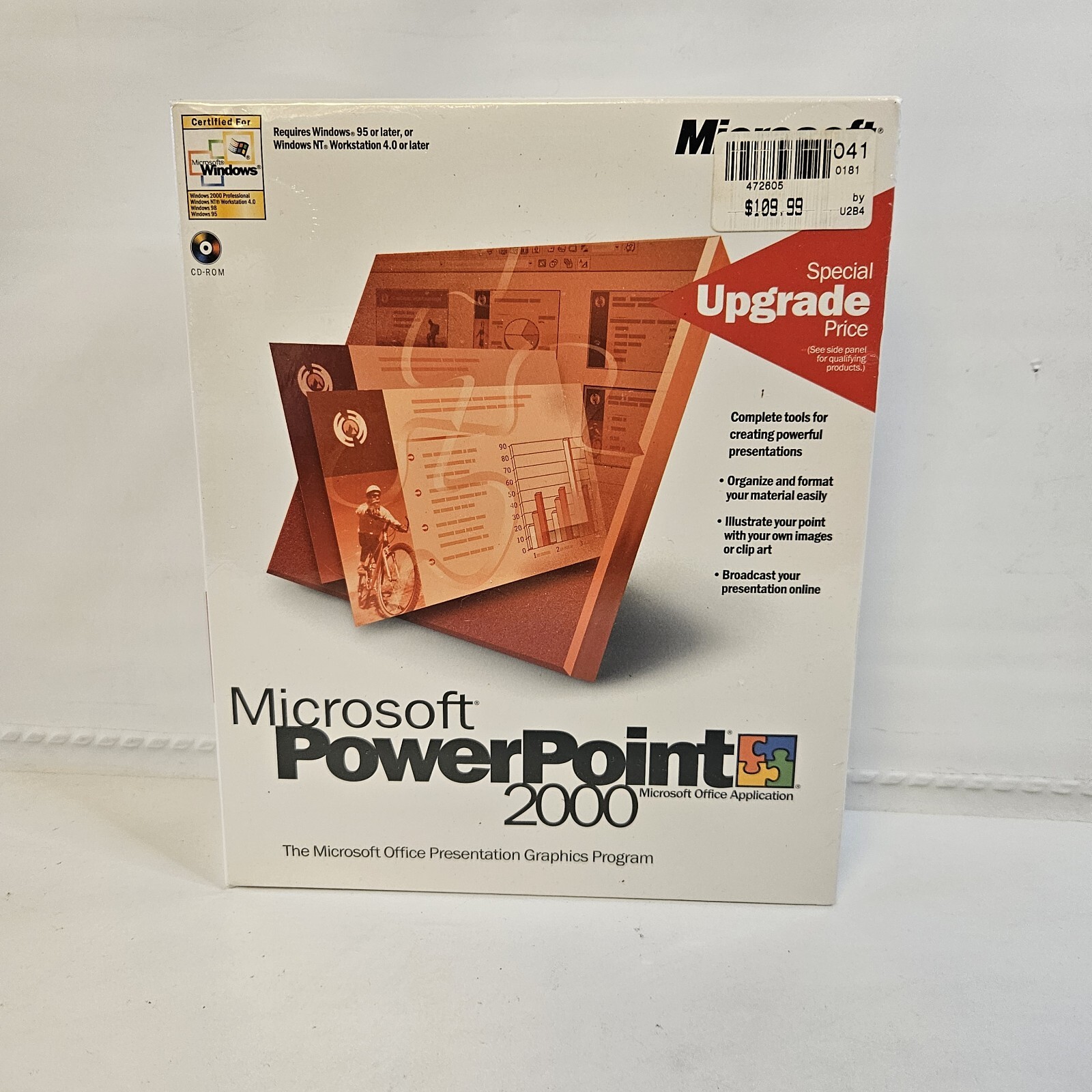 Microsoft PowerPoint 2000 Upgrade – Presentation Graphics Program NEW & Sealed