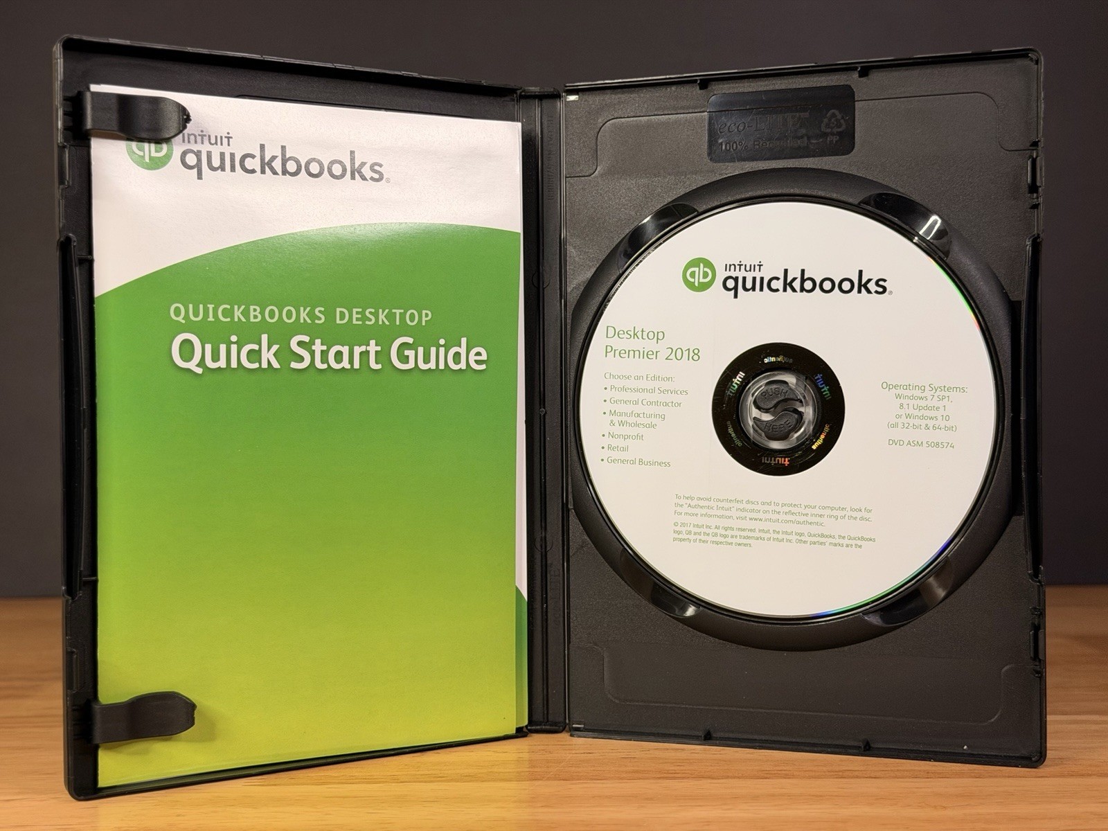 QuickBooks Desktop Premier 2018 Windows 10 & 11 Retail -NO SUBSCRIPTI0N- TESTED