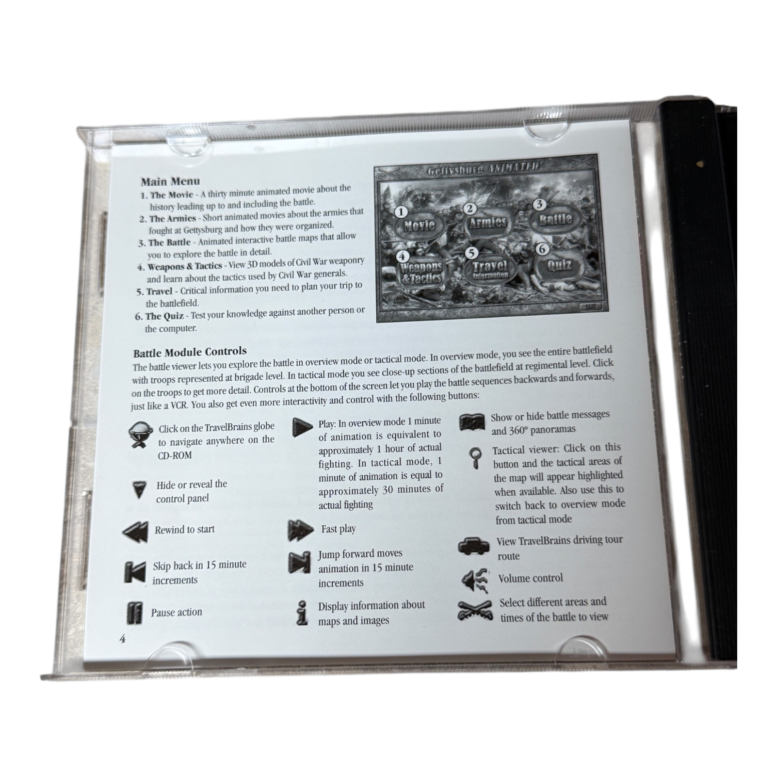 Gettysburg Animated Multimedia CD for Windows 95/98/2000 CD-ROM History Channel