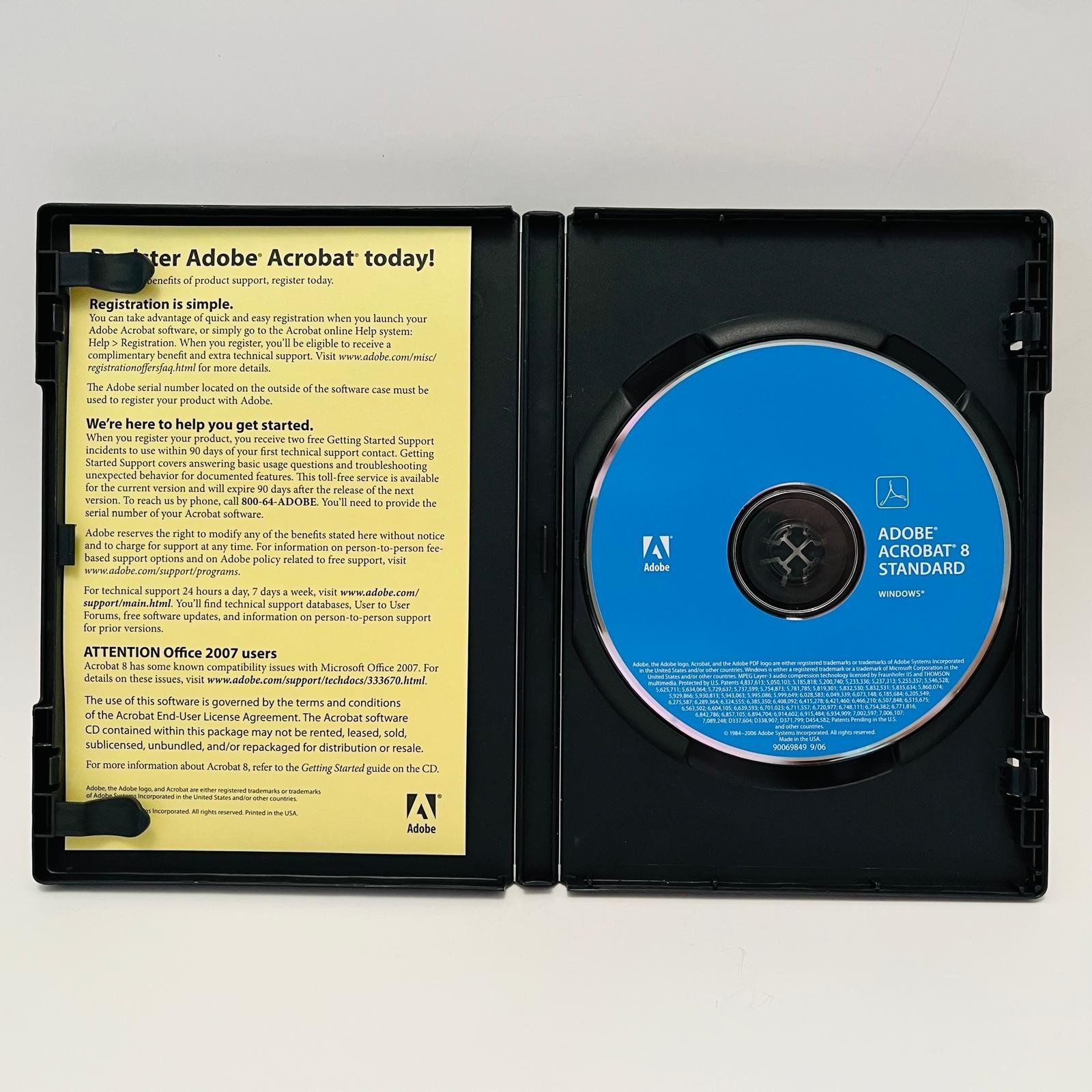 Adobe Acrobat 8 Standard DVD with Serial Number (UNTESTED)