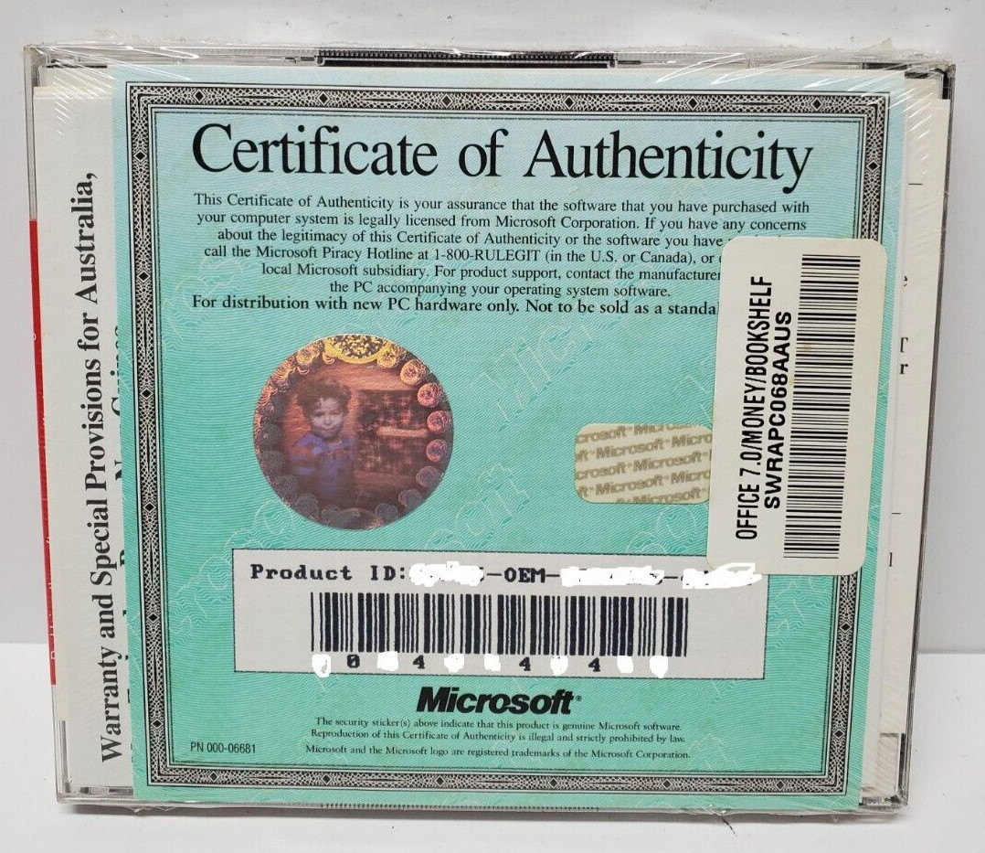 Microsoft Office Professional & Bookshelf Designed for Windows 95 With CD Key