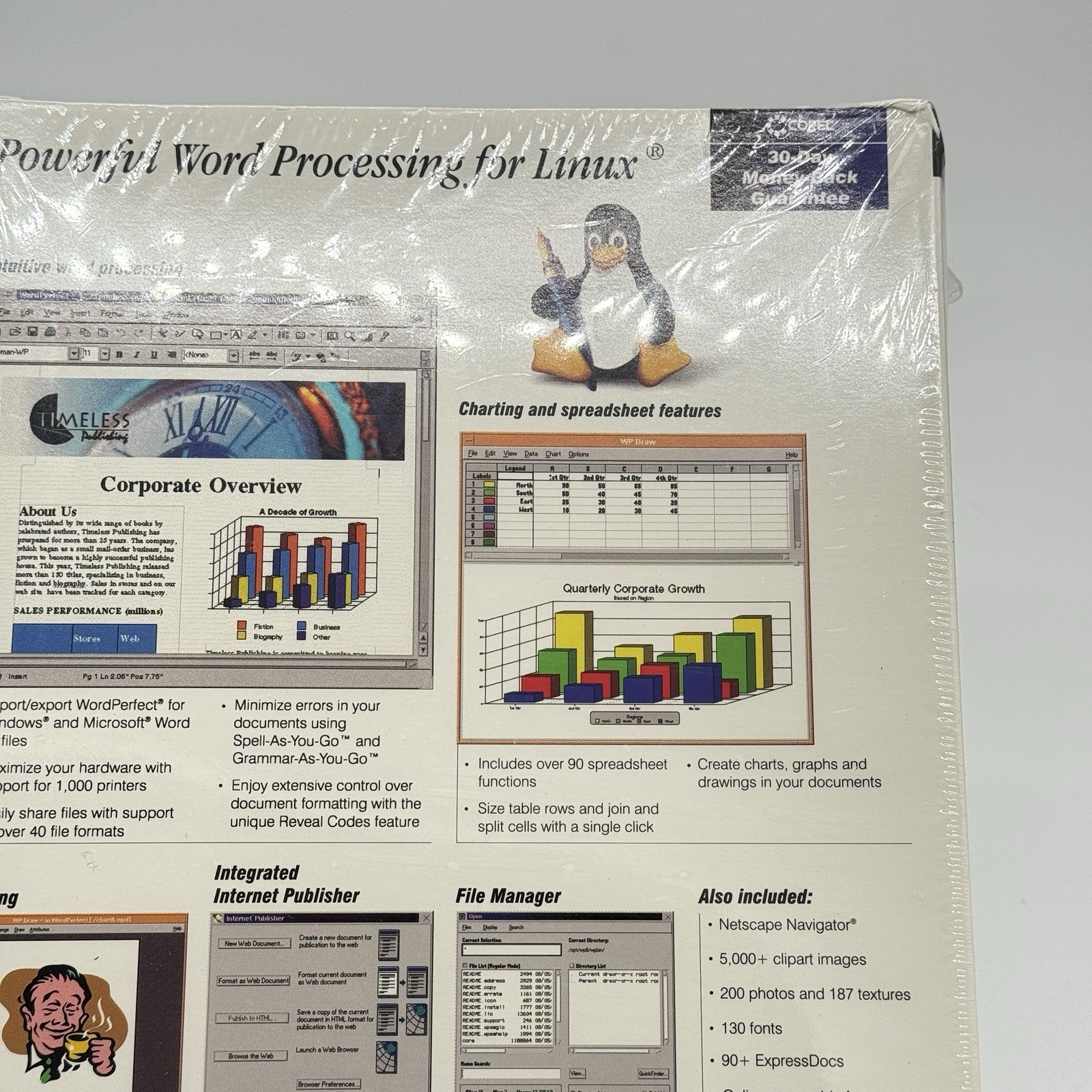 VINTAGE Corel WordPerfect 8 for Linux, NEW