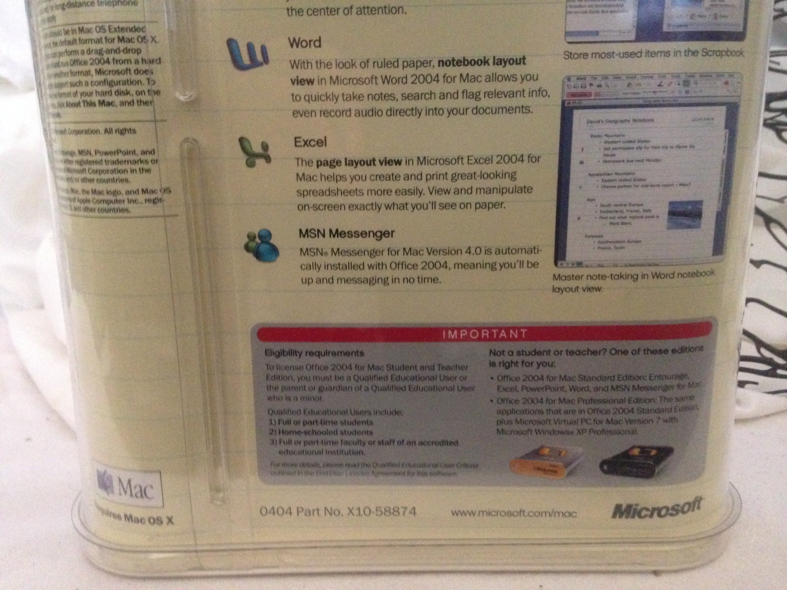 Microsoft Office 2004 Student and Teacher Edition for Mac