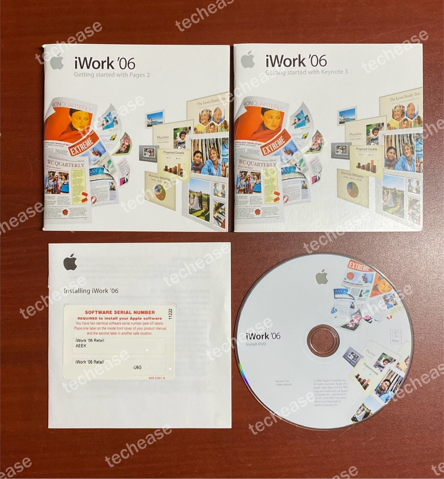 Apple iWork ’06 Full Version for Mac – Tested, MA222Z/A, Product Key, Manuals
