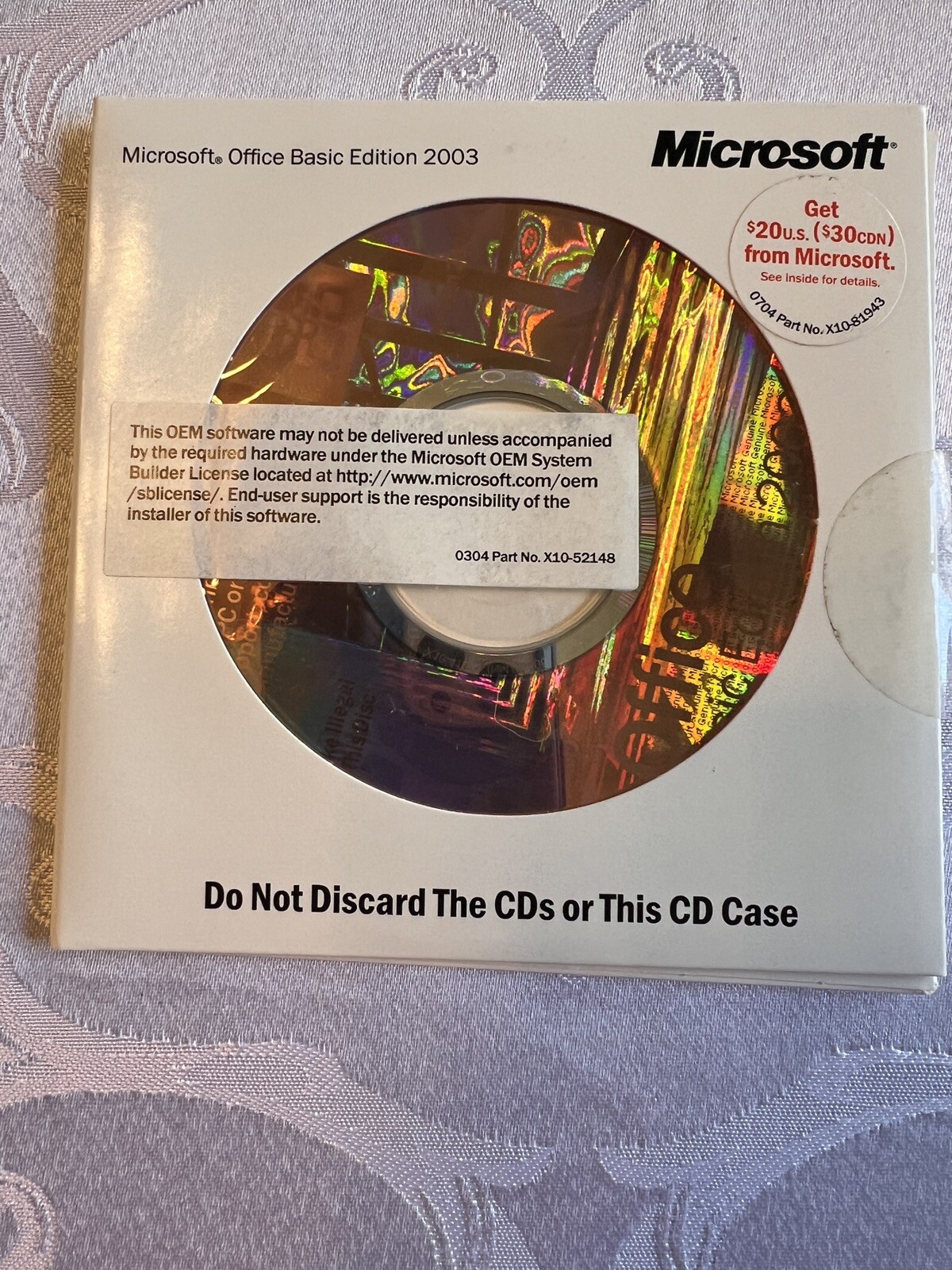 Microsoft Office Basic Edition 2003 CD with Activation Code