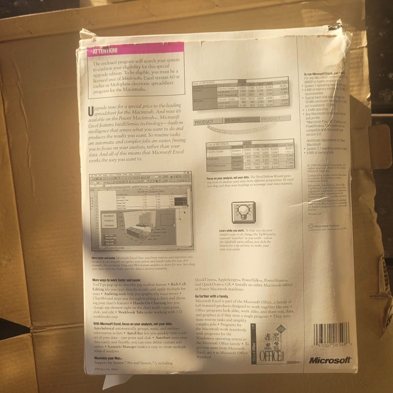 Microsoft Excel 5.0 Upgrade for Macintosh, English, 3.5″ Floppy Disks