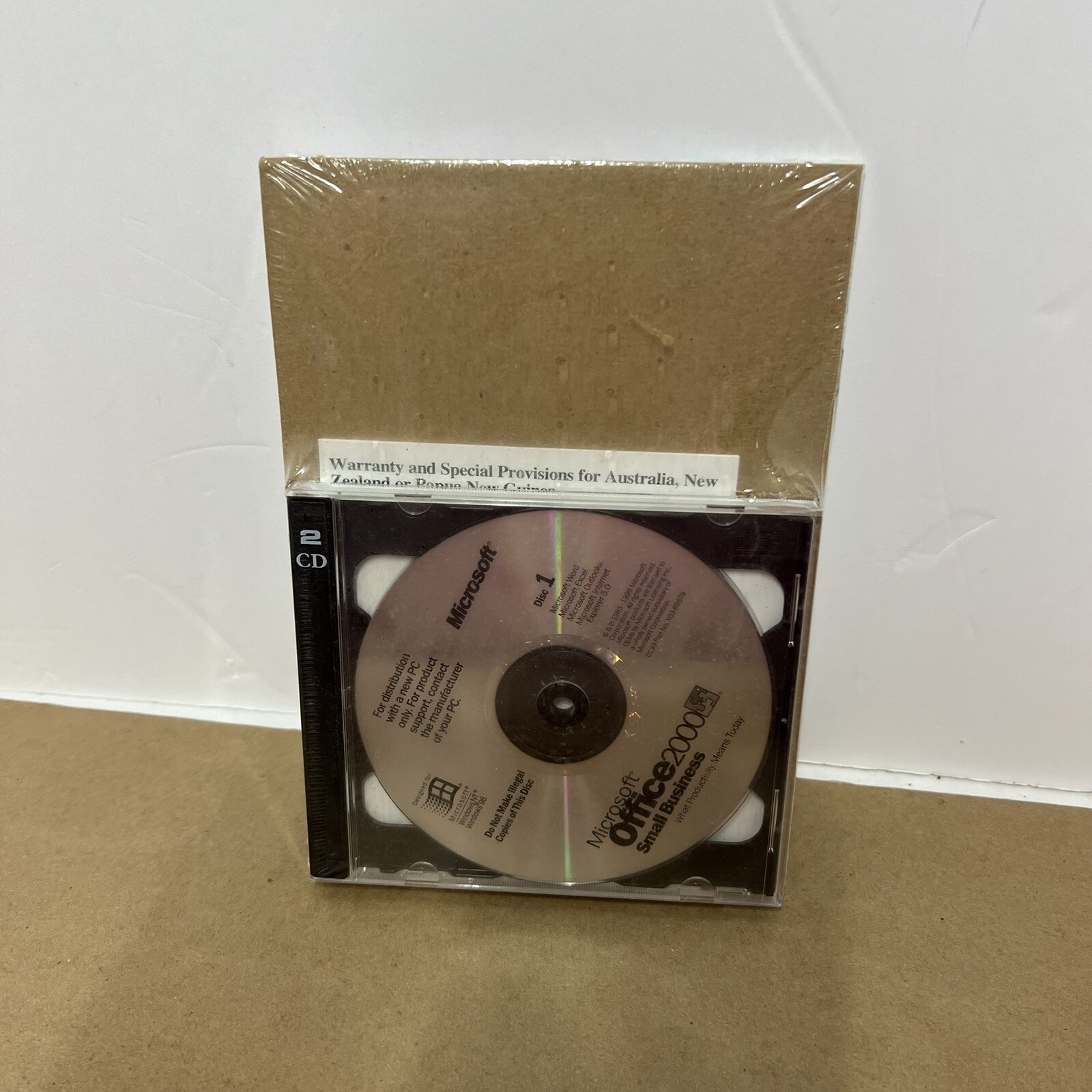 Genuine Microsoft Office 2000 Small Business Upgrade CD Product Key Sealed #3