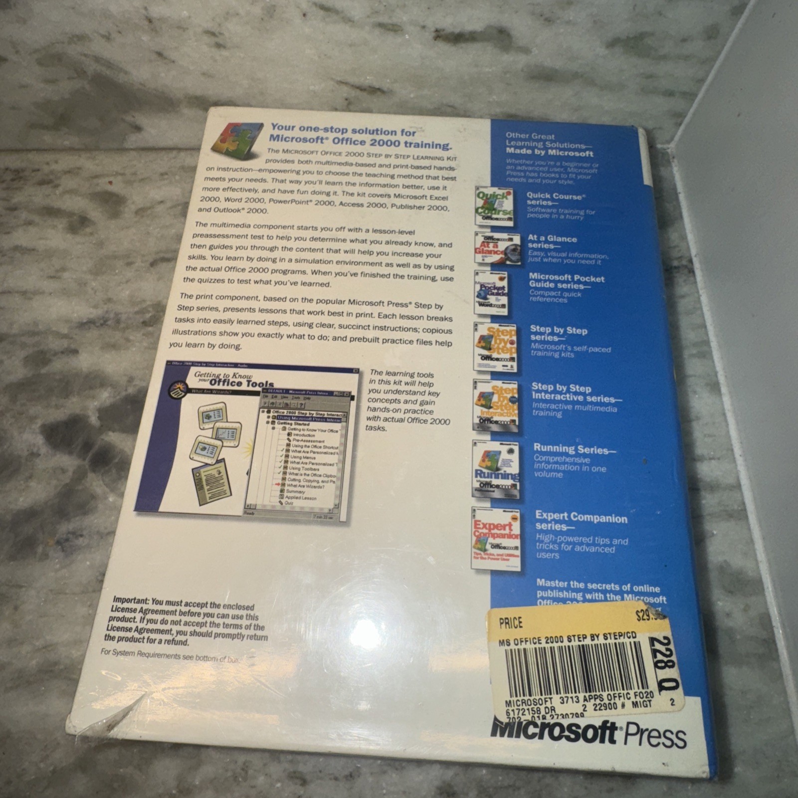 Microsoft Press Office 2000 Learning Kit CD ROM & Book Self Paced Training NEW