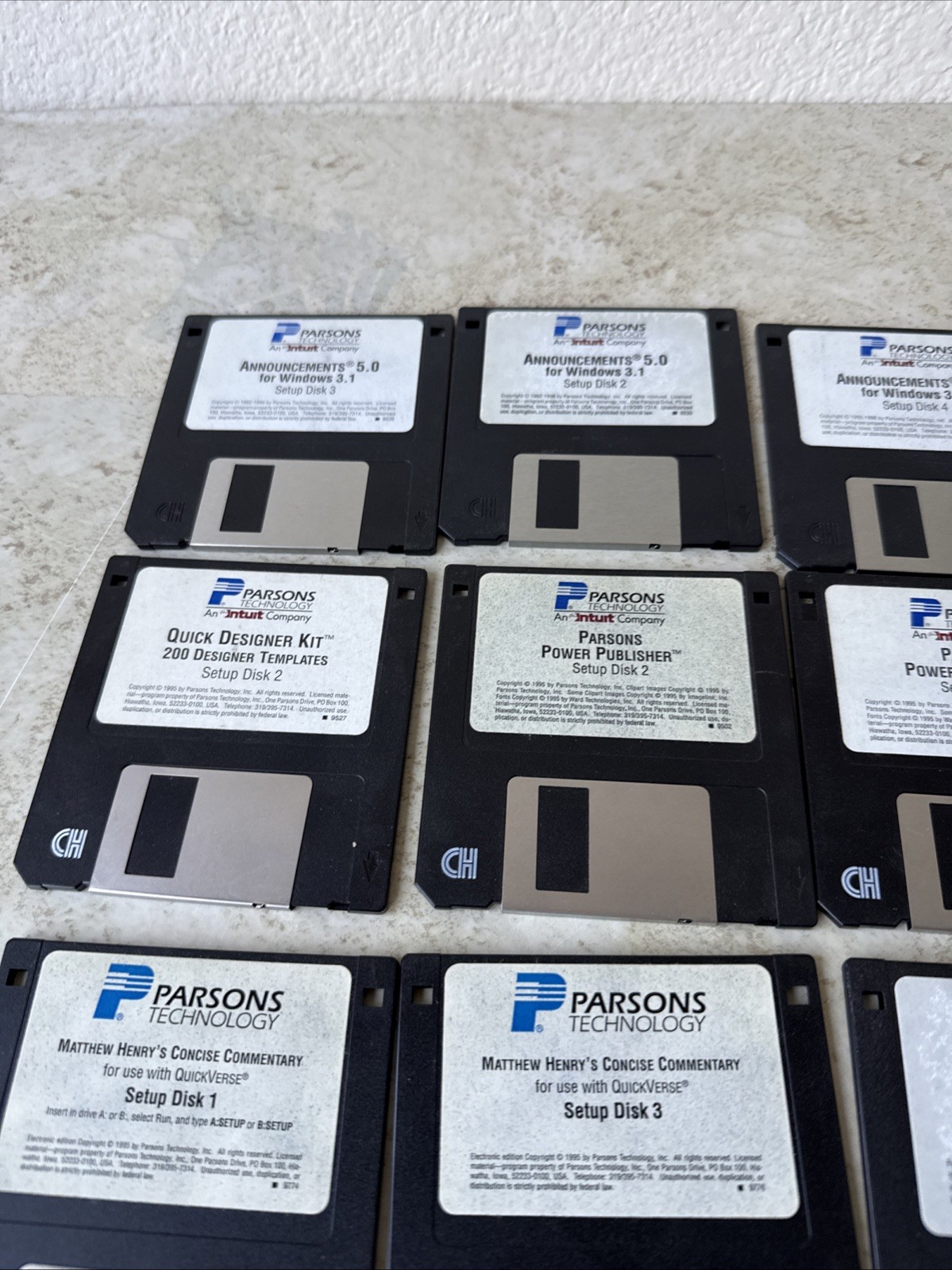 Parsons Technology Software Windows 3.5″ Floppy Medical History Legal Images