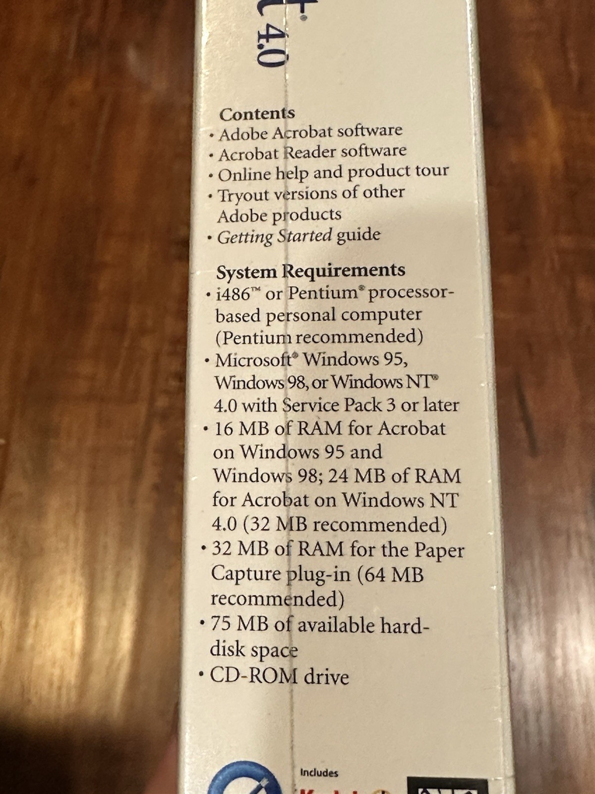 Vintage 1999 Adobe Acrobat 4.0 Upgrade for Windows – New & Sealed!