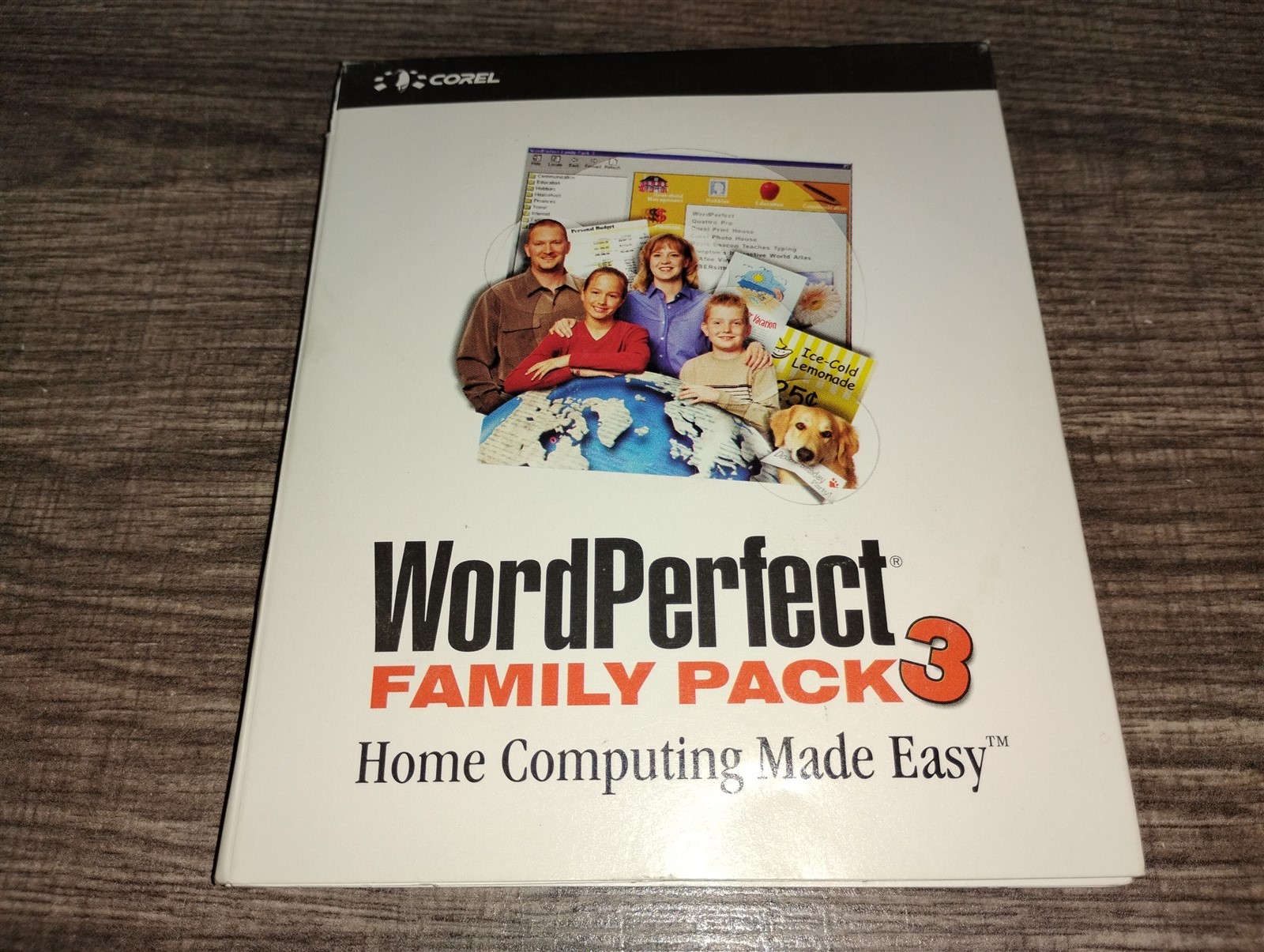 Corel WordPerfect 9 &Quattro Pro 9 Print House 2000 Typing PC CD-ROM Family Pack