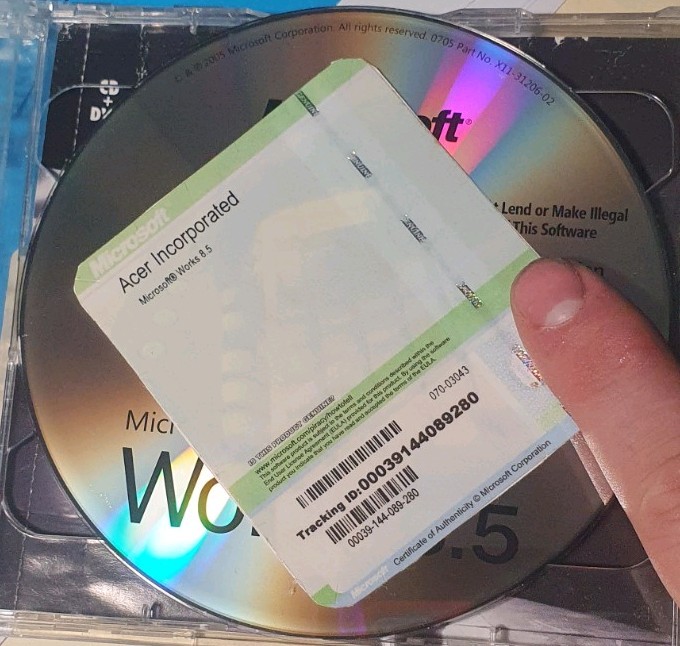 Microsoft Works 8.5 Original Installation CD Software, PN: C11-31206-02, Serial✓