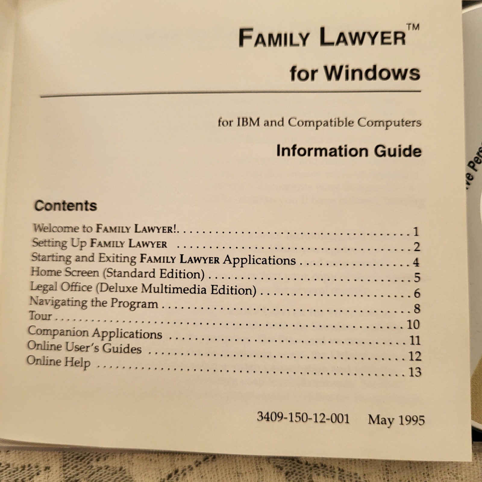 Quicken Family Lawyer Software -CD-ROM – Legal Forms – 2001