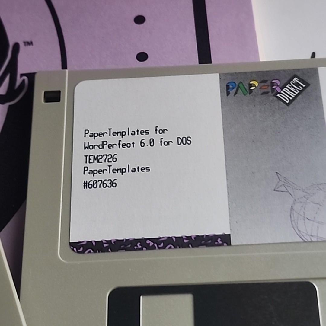 Paper Direct Paper Templates HOLIDAY Software 6.0 For Wordperfect DOS 1994