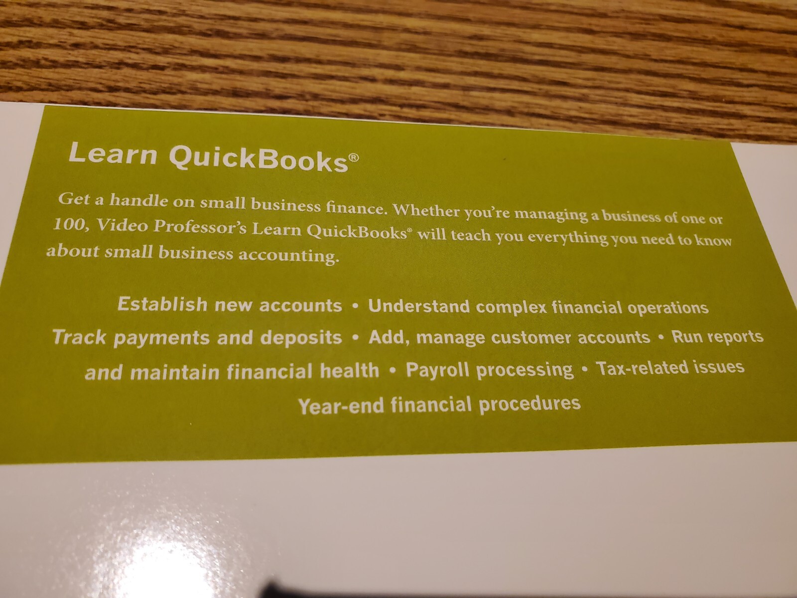 Learn QuickBooks Complete 3-CD Rom Software Set