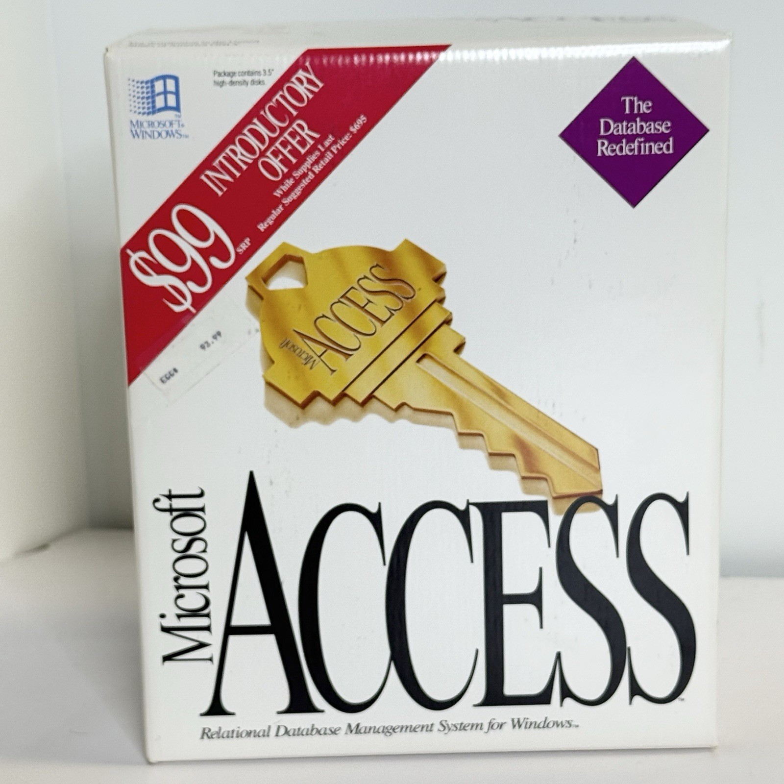 Microsoft Access Relational Database Management Windows Software 3.5” Disk Set