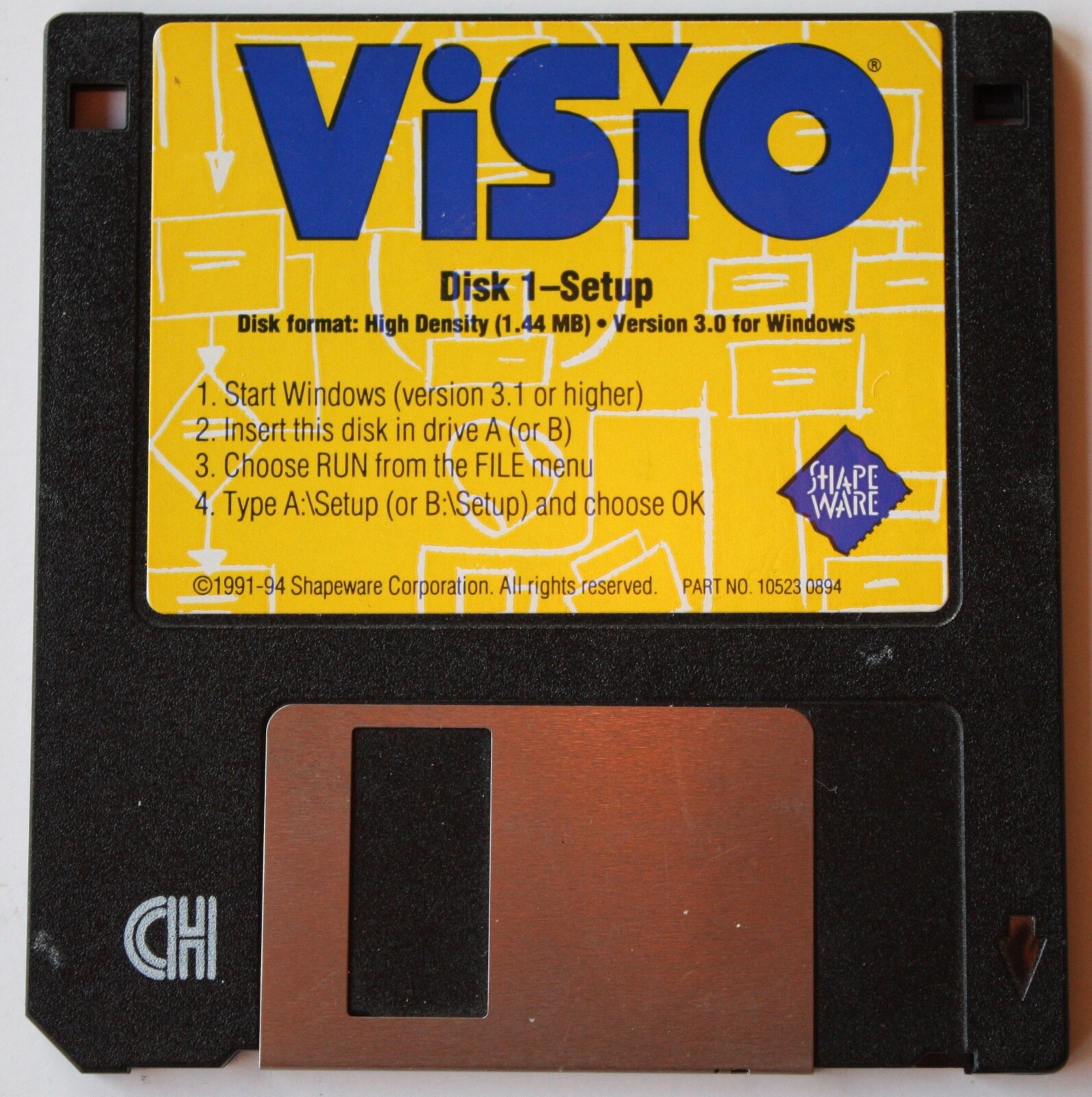 Visio Version 3.0 – Software 3.5” Floppy Disks For Windows