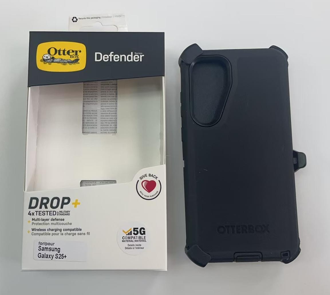 OtterBox Defender Series Case With Belt Clip For Samsung Galaxy S25+ Plus-Black